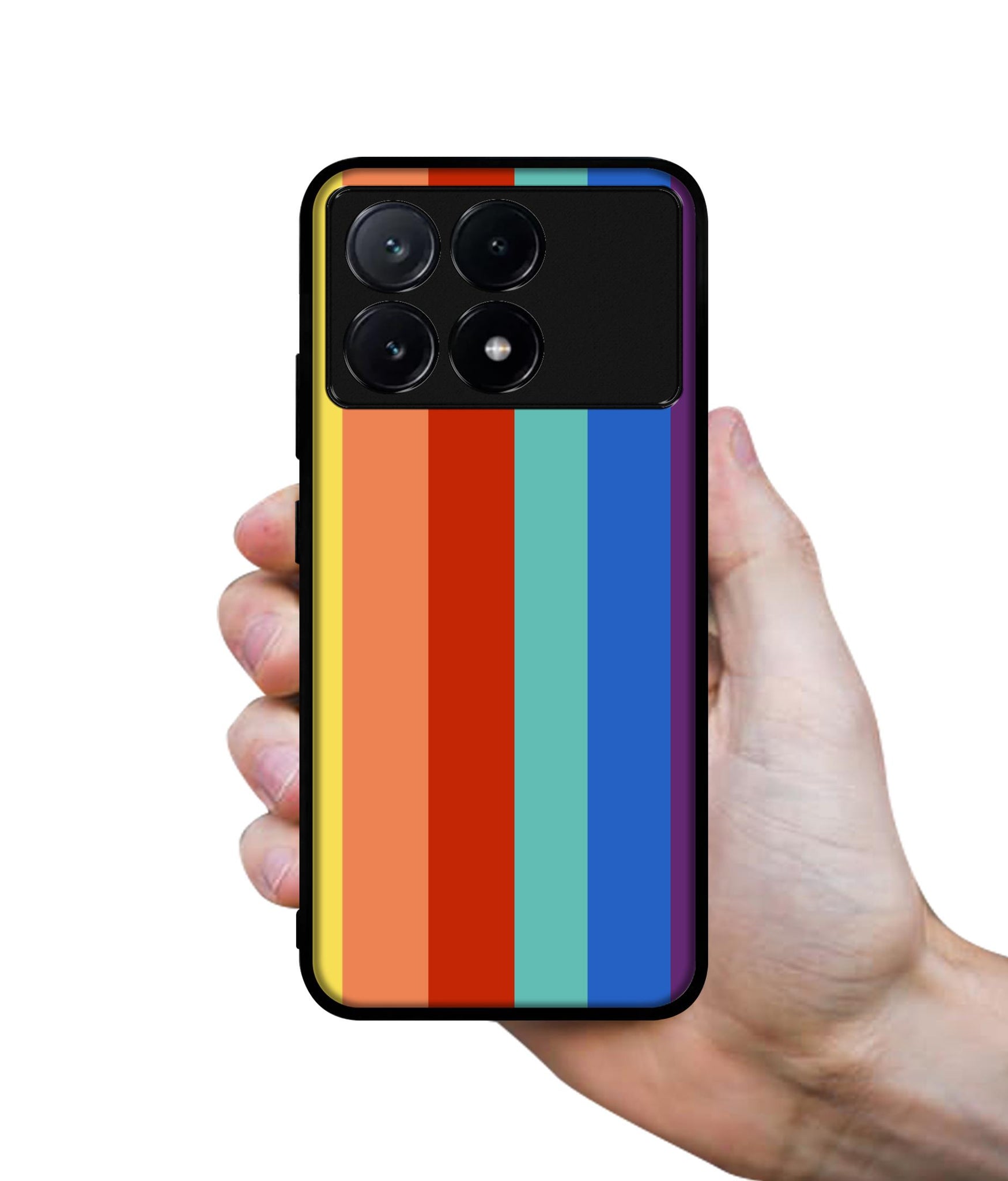 Rainbow Colors Design Designer 2D Printed Back Case Cover for Poco X6 Pro 5G / Mi Redmi K70E 5G