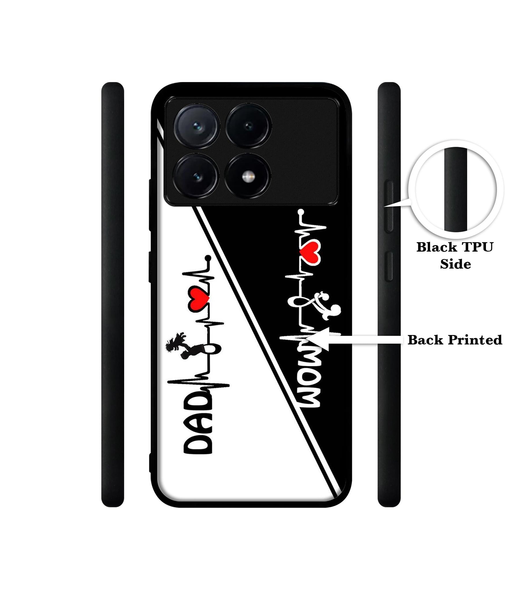 Mom and Dad Lover Design Designer 2D Printed Back Case Cover for Poco X6 Pro 5G / Mi Redmi K70E 5G