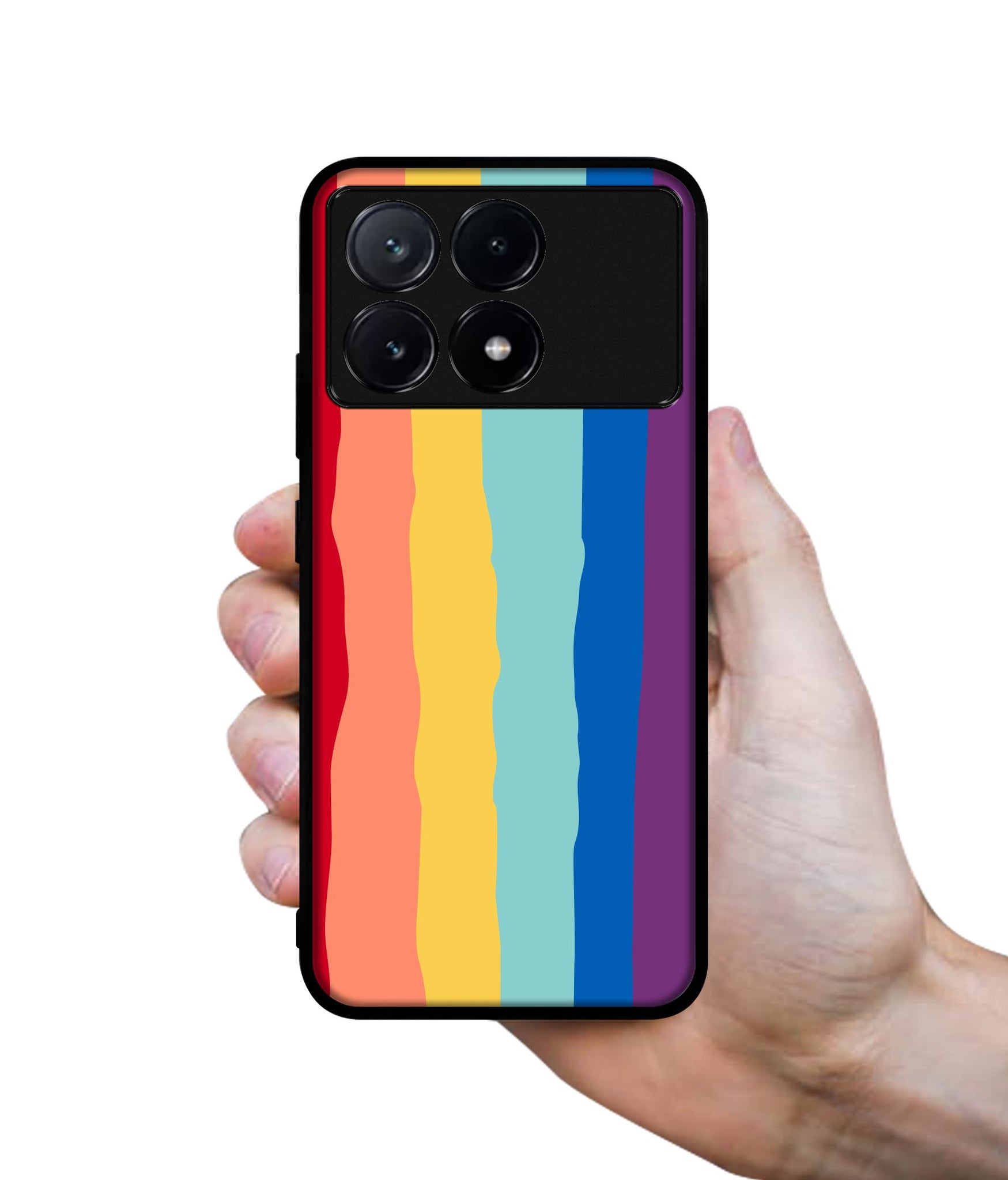Rainbow Design Designer 2D Printed Back Case Cover for Poco X6 Pro 5G / Mi Redmi K70E 5G
