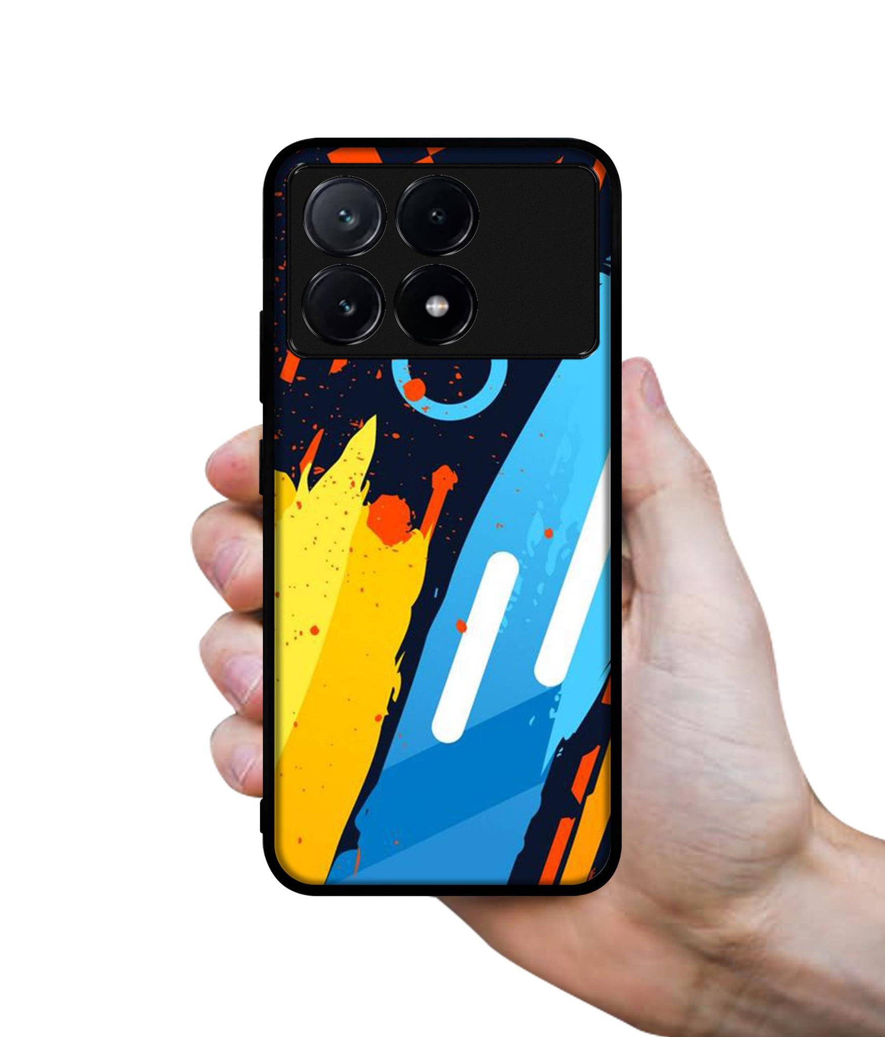 Abstract Stripes Geometric Figures Design Designer 2D Printed Back Case Cover for Poco X6 Pro 5G / Mi Redmi K70E 5G
