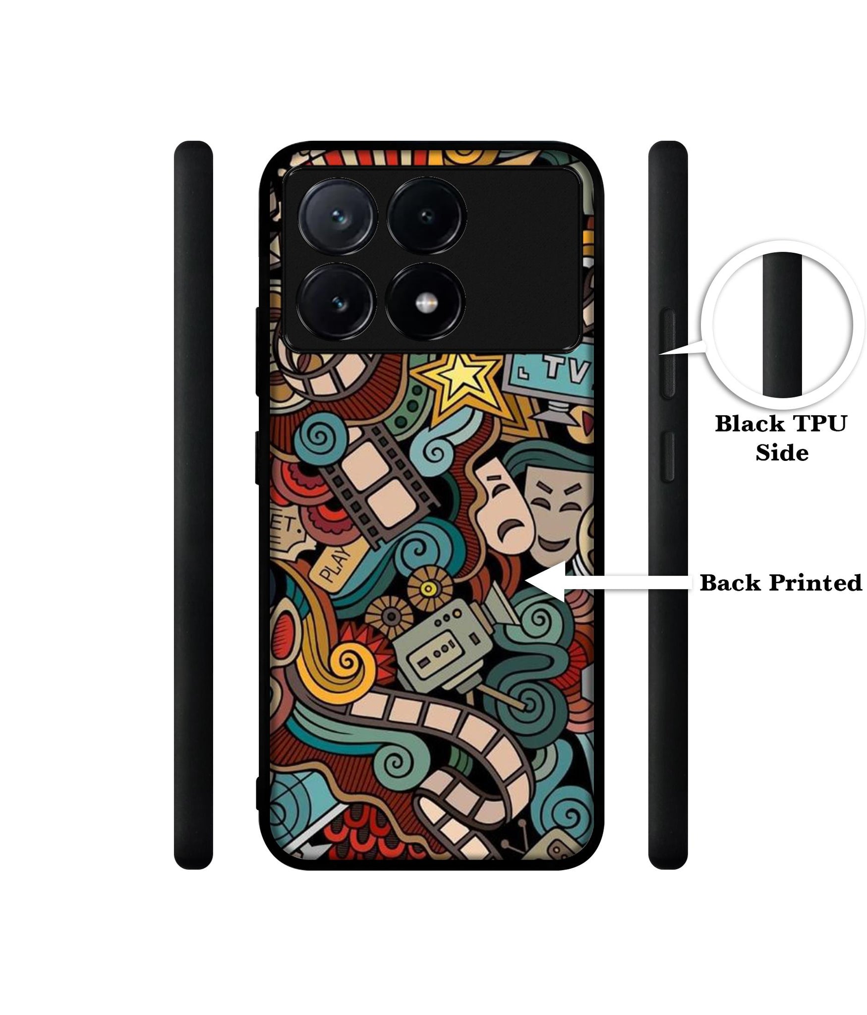 Movies Design Designer 2D Printed Back Case Cover for Poco X6 Pro 5G / Mi Redmi K70E 5G