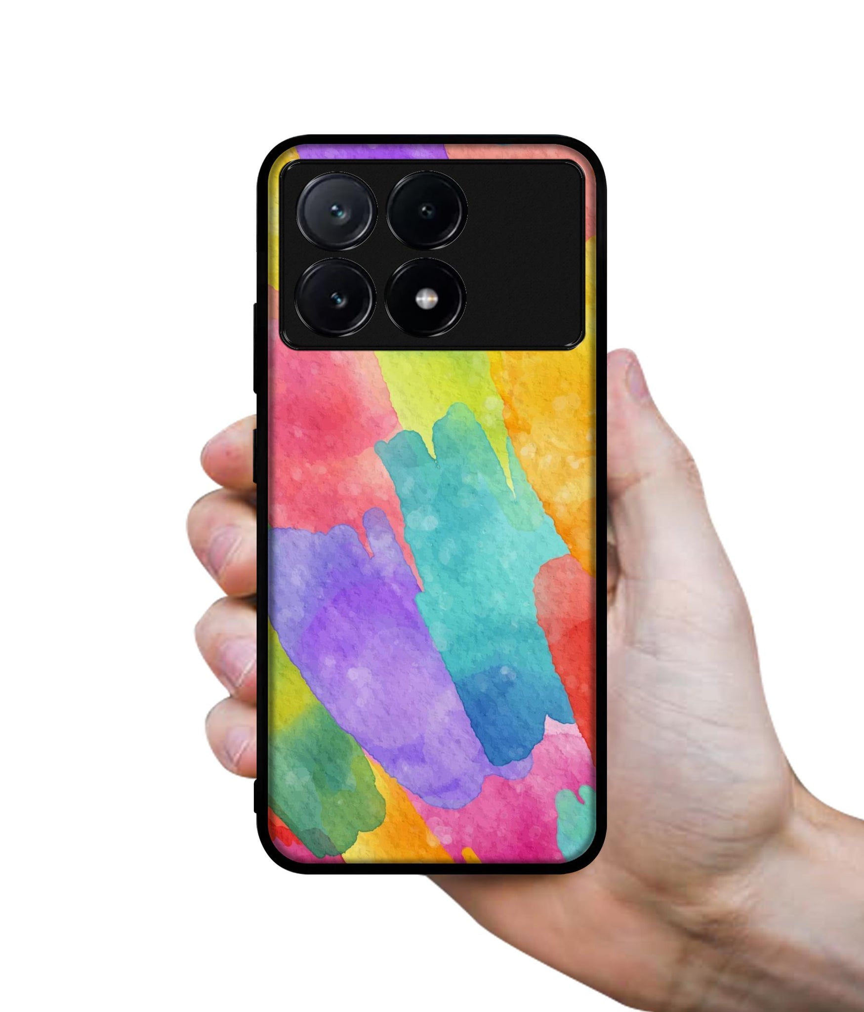 Water Paint Colorful Abstract Design Designer 2D Printed Back Case Cover for Poco X6 Pro 5G / Mi Redmi K70E 5G