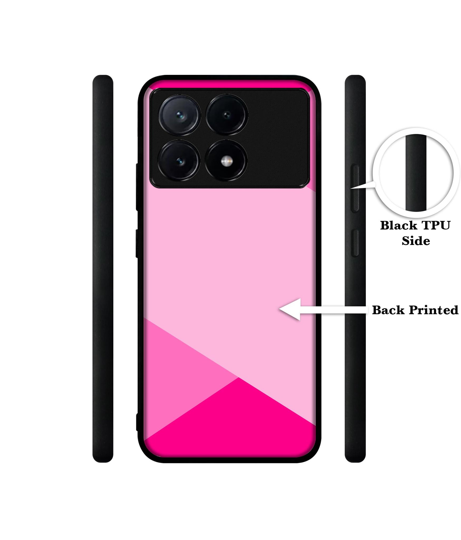 Pink Cross Vector Design Designer 2D Printed Back Case Cover for Poco X6 Pro 5G / Mi Redmi K70E 5G