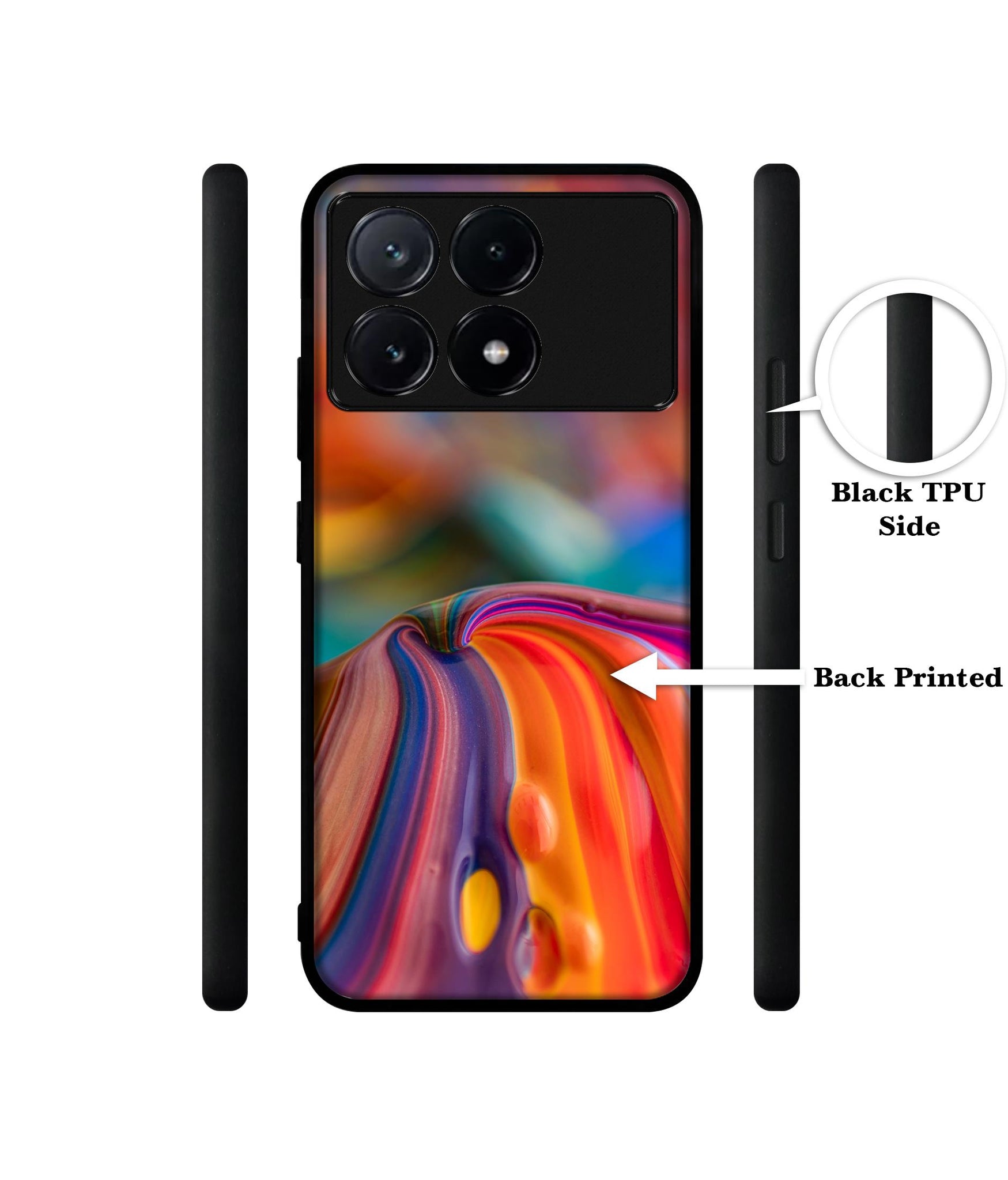 Rainbow Colors Designer 2D Printed Back Case Cover for Poco X6 Pro 5G / Mi Redmi K70E 5G