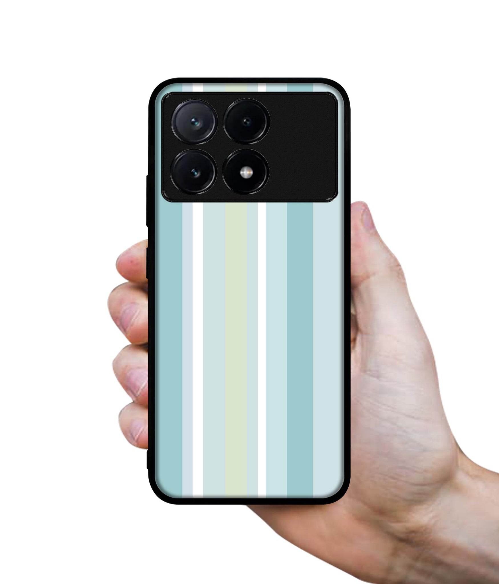 Light Green Stripes Design Designer 2D Printed Back Case Cover for Poco X6 Pro 5G / Mi Redmi K70E 5G