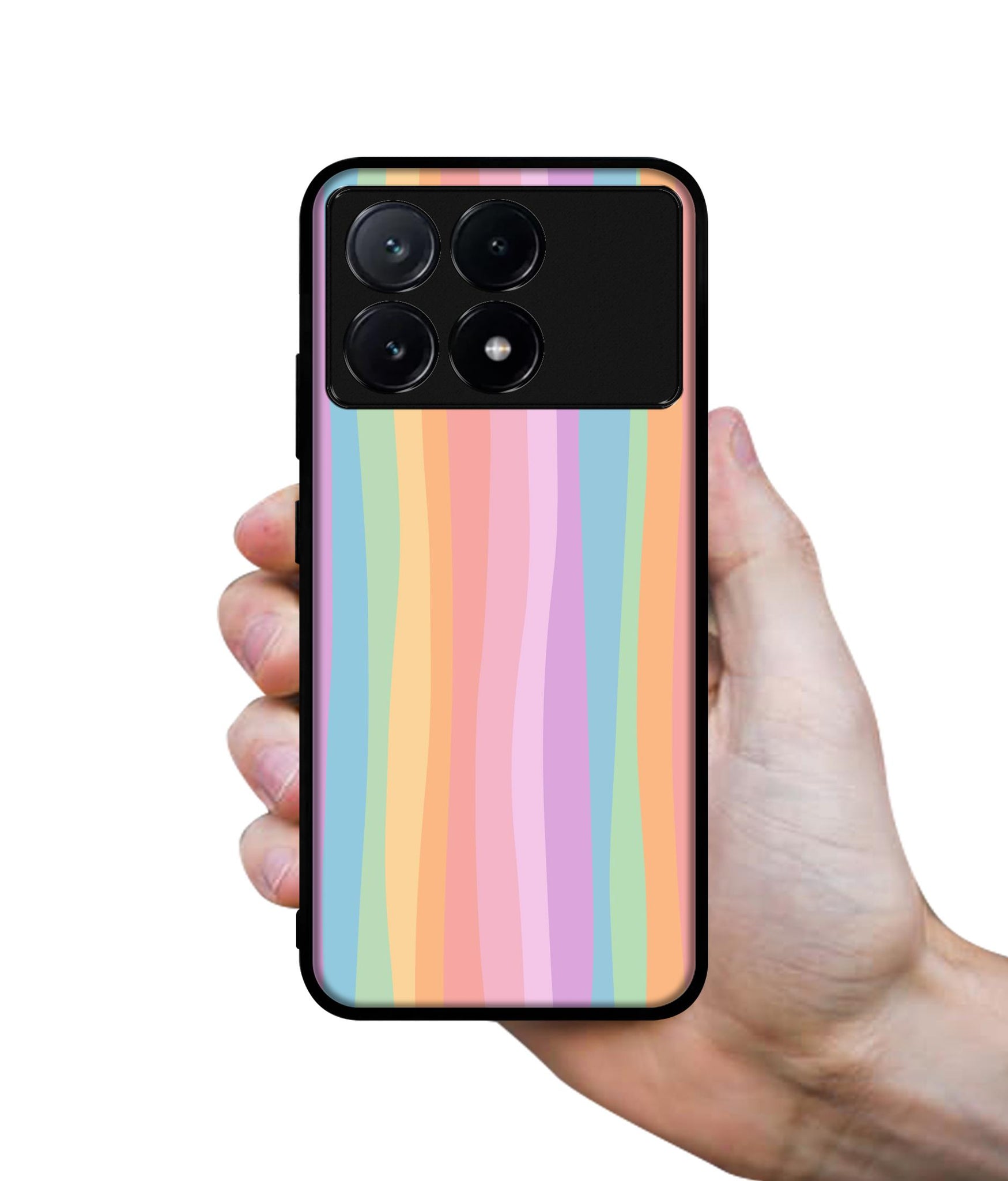 Cool Rainbow Design Designer 2D Printed Back Case Cover for Poco X6 Pro 5G / Mi Redmi K70E 5G