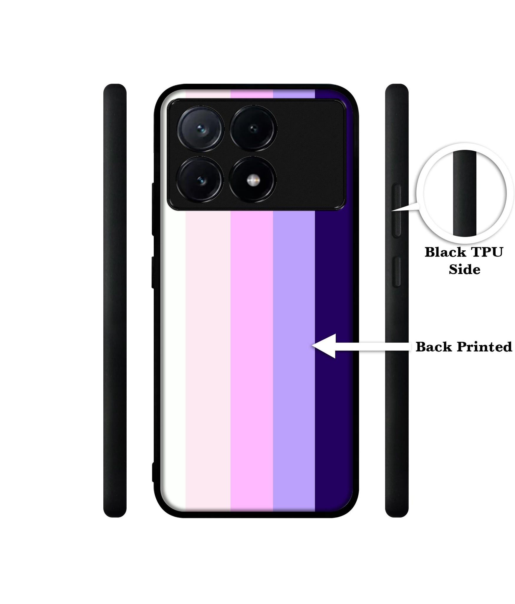 Pink and Purple Lines Design Designer 2D Printed Back Case Cover for Poco X6 Pro 5G / Mi Redmi K70E 5G