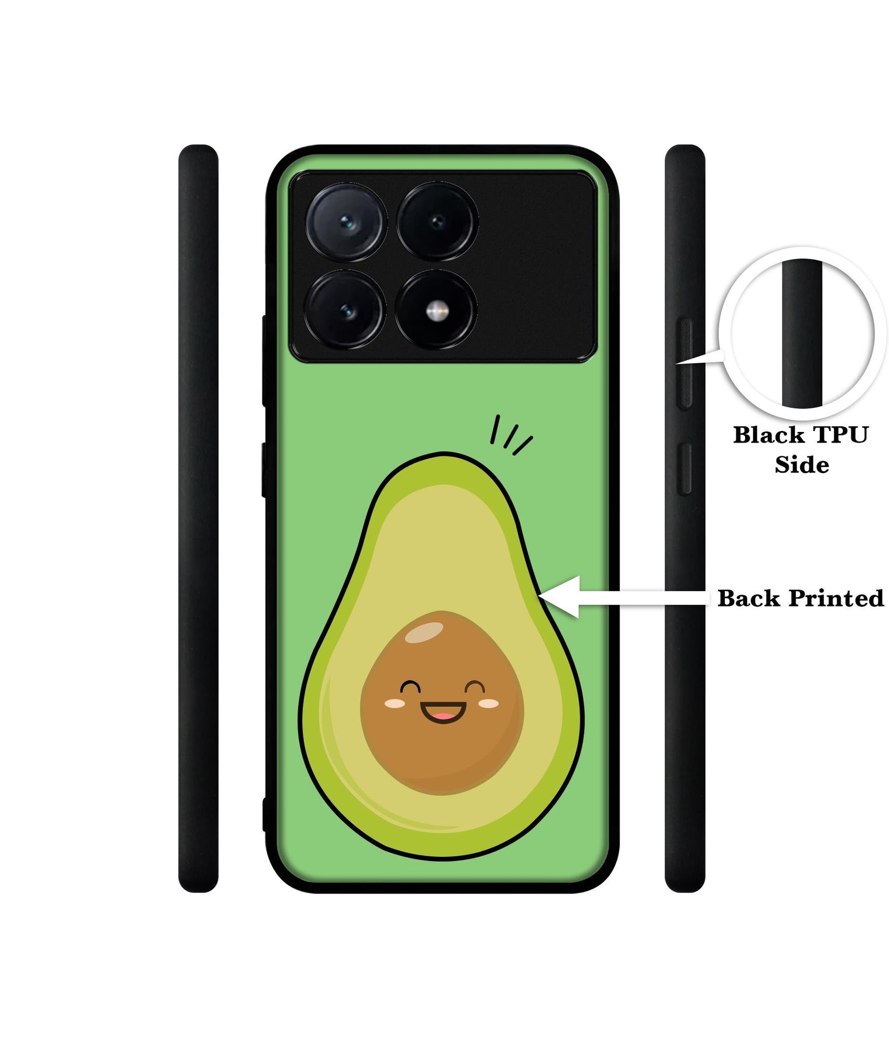 Avocados Design Designer 2D Printed Back Case Cover for Poco X6 Pro 5G / Mi Redmi K70E 5G