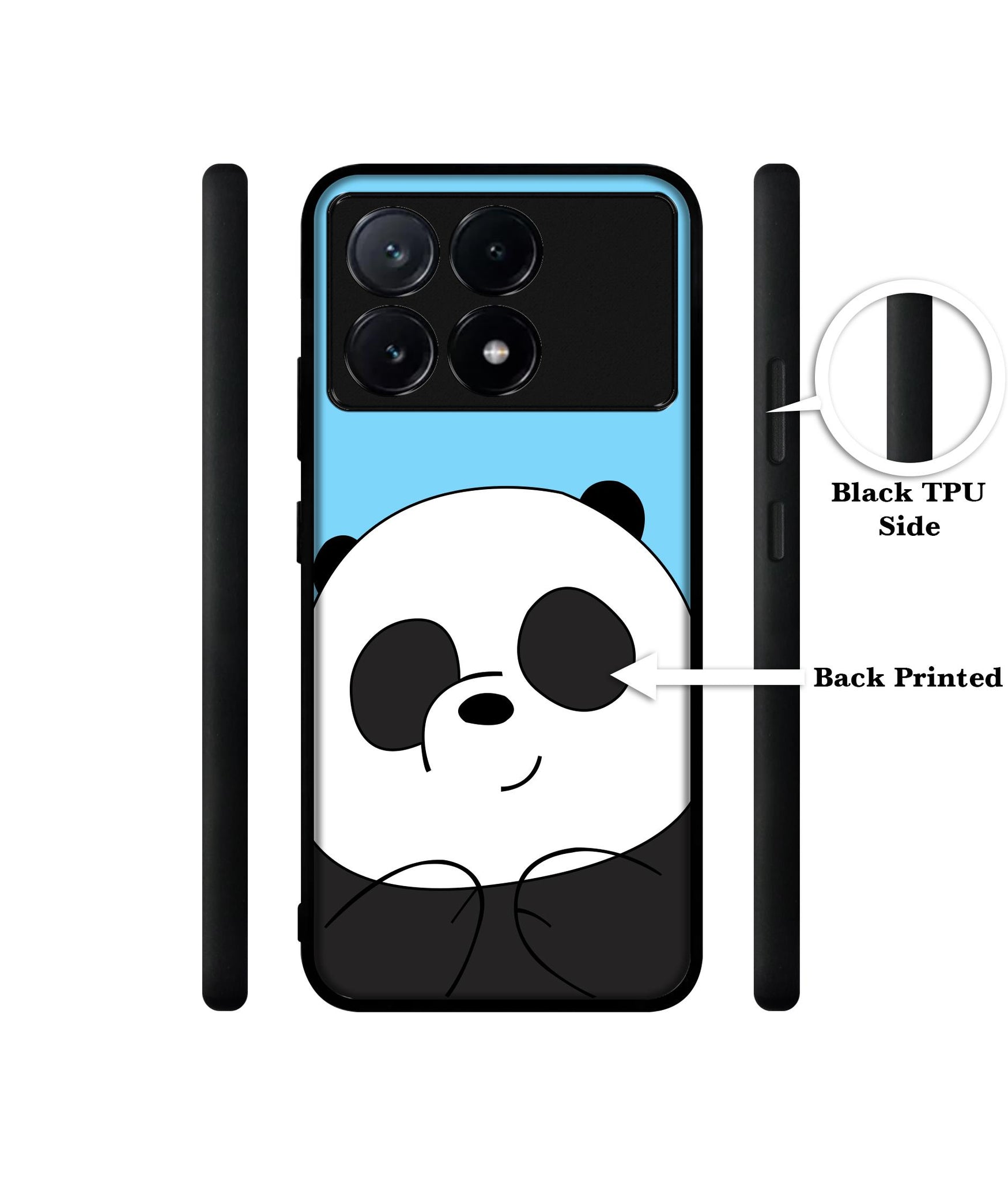 Cute Panda Design Designer 2D Printed Back Case Cover for Poco X6 Pro 5G / Mi Redmi K70E 5G