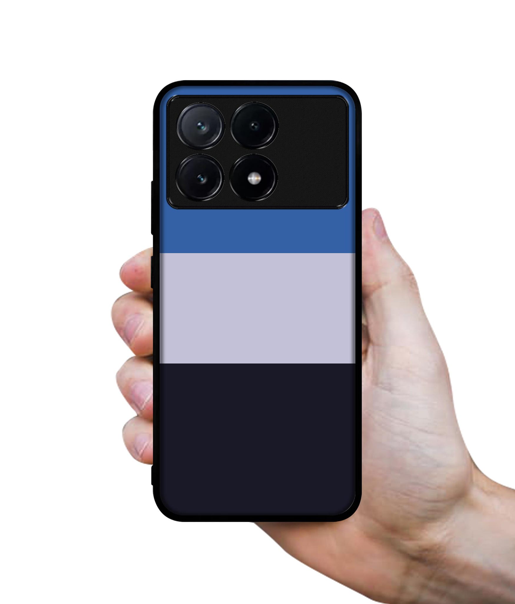 Three Color Stripes Design Designer 2D Printed Back Case Cover for Poco X6 Pro 5G / Mi Redmi K70E 5G