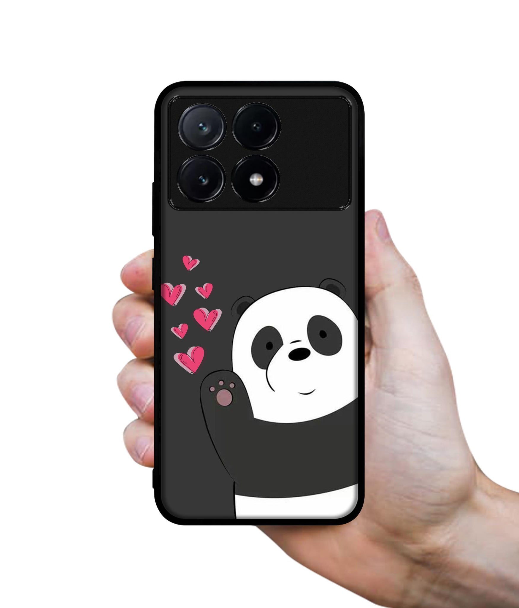 Love Panda Design Designer 2D Printed Back Case Cover for Poco X6 Pro 5G / Mi Redmi K70E 5G