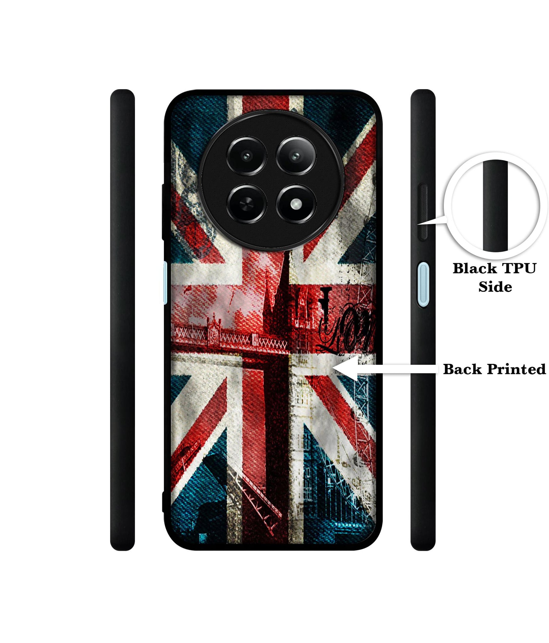 London Flag wallpaper Design Designer 2D Printed Back Case Cover for Realme 12 5G / 13 5G / 12x 5G / C65 5G / Narzo 70x 5G / N65 5G