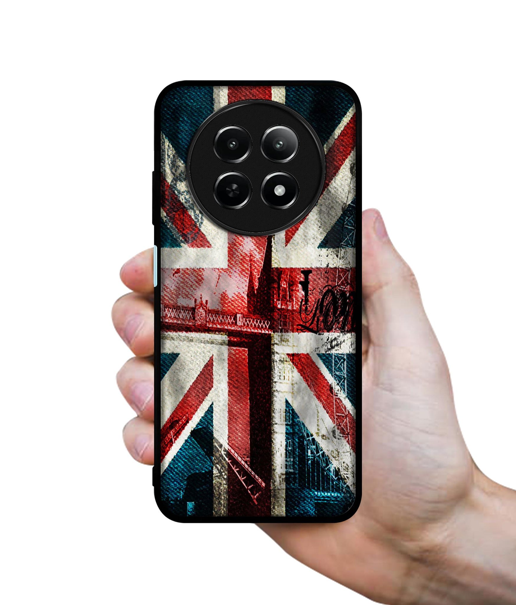 London Flag wallpaper Design Designer 2D Printed Back Case Cover for Realme 12 5G / 13 5G / 12x 5G / C65 5G / Narzo 70x 5G / N65 5G