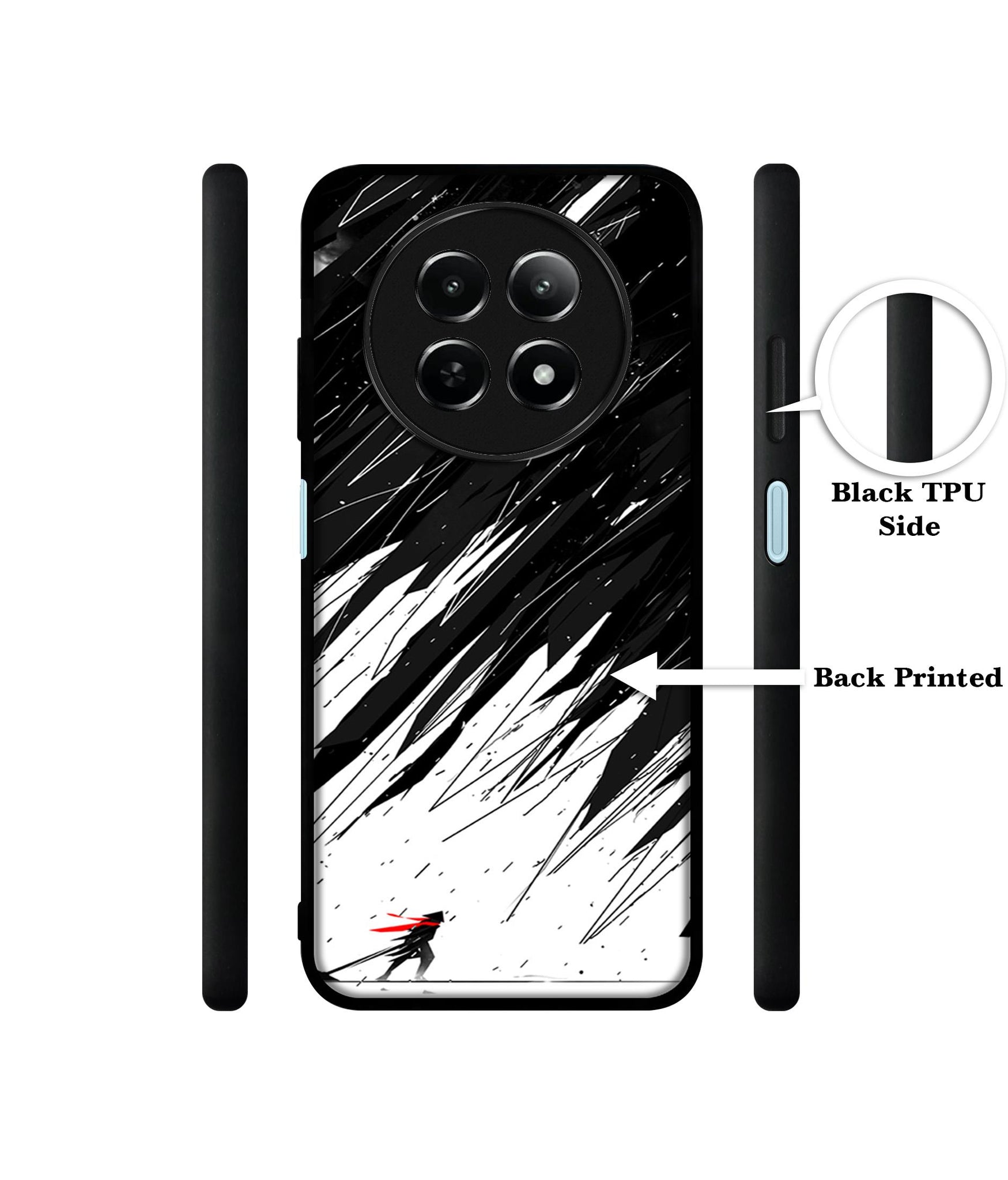 Geometric Strom Design Designer 2D Printed Back Case Cover for Realme 12 5G / 13 5G / 12x 5G / C65 5G / Narzo 70x 5G / N65 5G