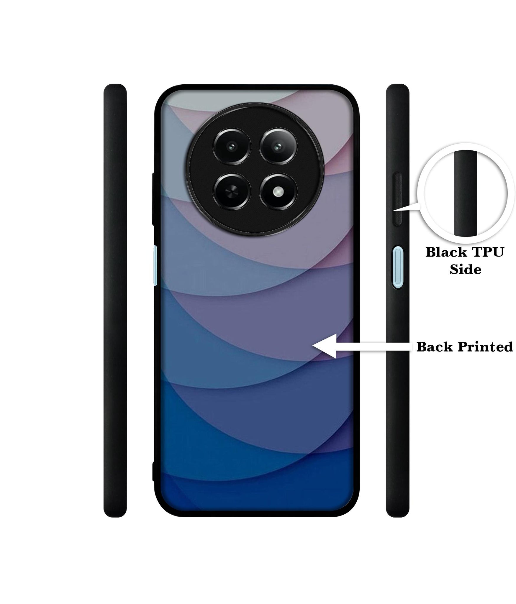 Waves Pattern Print Design Designer 2D Printed Back Case Cover for Realme 12 5G / 13 5G / 12x 5G / C65 5G / Narzo 70x 5G / N65 5G