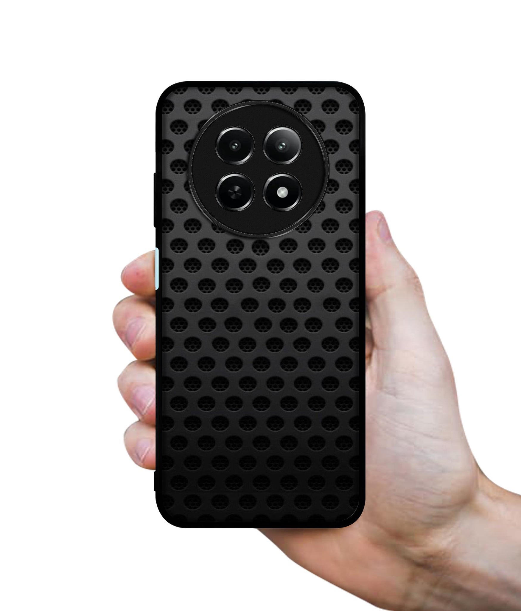 Black Circle Design Designer 2D Printed Back Case Cover for Realme 12 5G / 13 5G / 12x 5G / C65 5G / Narzo 70x 5G / N65 5G