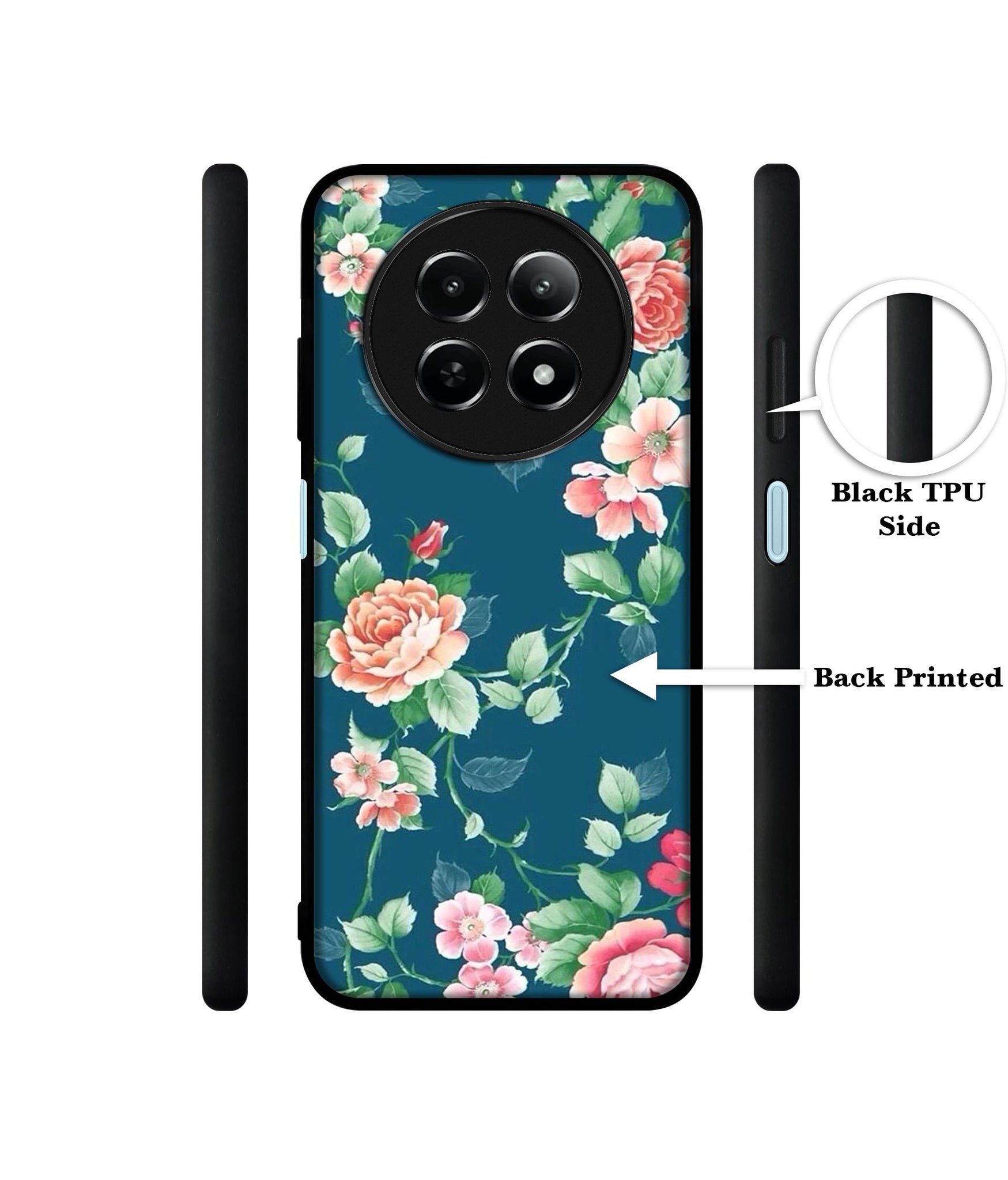 Vintage Floral Design Designer 2D Printed Back Case Cover for Realme 12 5G / 13 5G / 12x 5G / C65 5G / Narzo 70x 5G / N65 5G