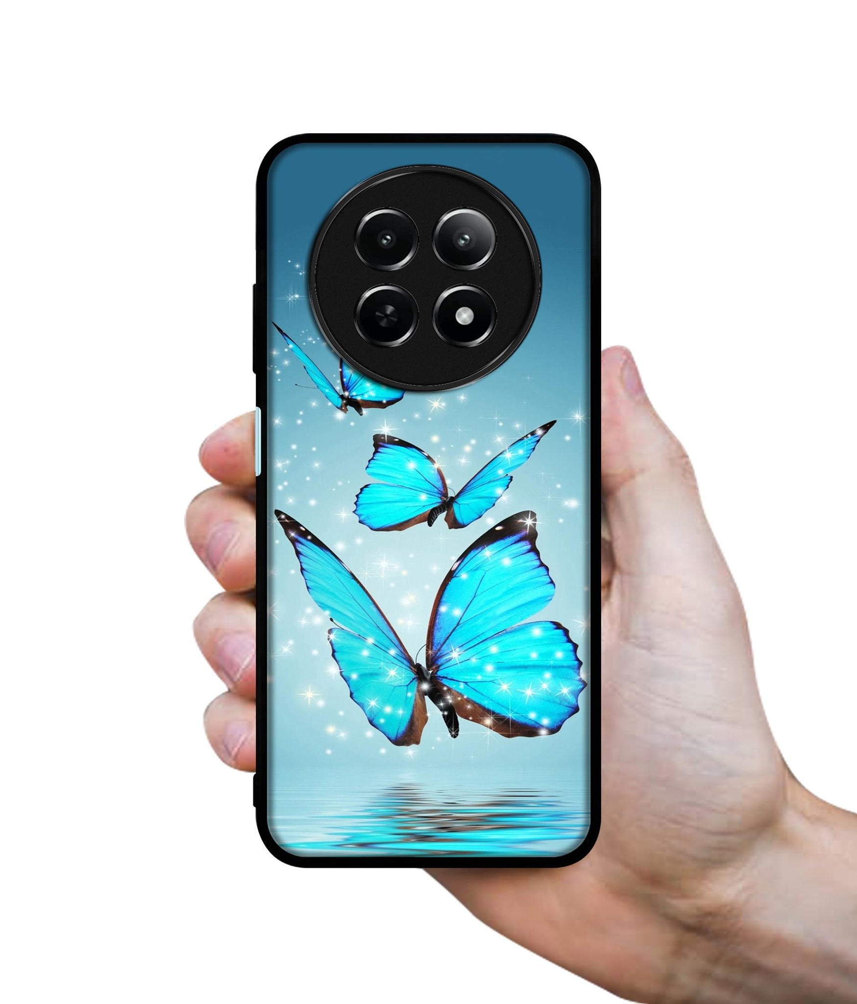 Flying Butterflies Design Designer 2D Printed Back Case Cover for Realme 12 5G / 13 5G / 12x 5G / C65 5G / Narzo 70x 5G / N65 5G