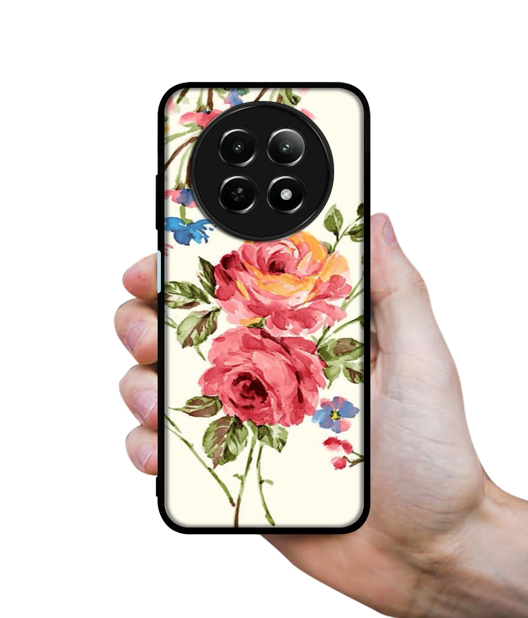 Vintage Painting Flower Design Designer 2D Printed Back Case Cover for Realme 12 5G / 13 5G / 12x 5G / C65 5G / Narzo 70x 5G / N65 5G