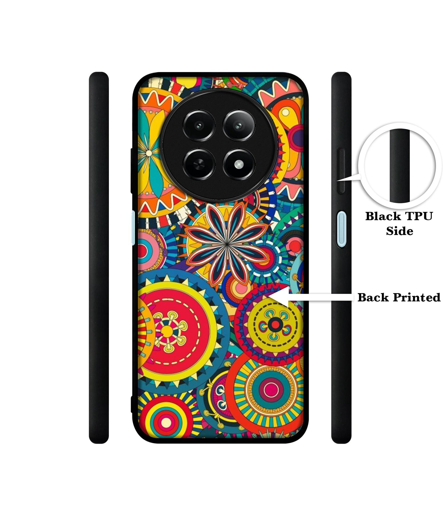 Ring Pattern Print Design Designer 2D Printed Back Case Cover for Realme 12 5G / 13 5G / 12x 5G / C65 5G / Narzo 70x 5G / N65 5G