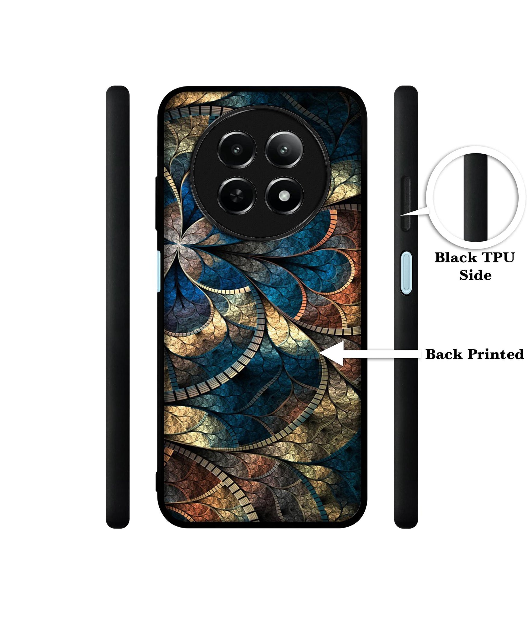 Fractional Pattern Design Designer 2D Printed Back Case Cover for Realme 12 5G / 13 5G / 12x 5G / C65 5G / Narzo 70x 5G / N65 5G