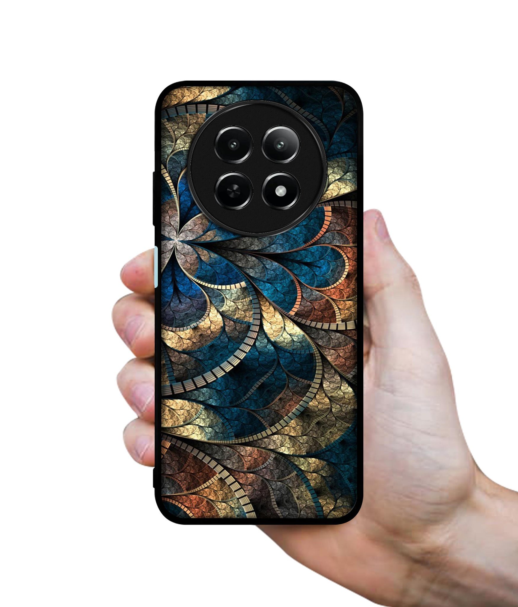 Fractional Pattern Design Designer 2D Printed Back Case Cover for Realme 12 5G / 13 5G / 12x 5G / C65 5G / Narzo 70x 5G / N65 5G