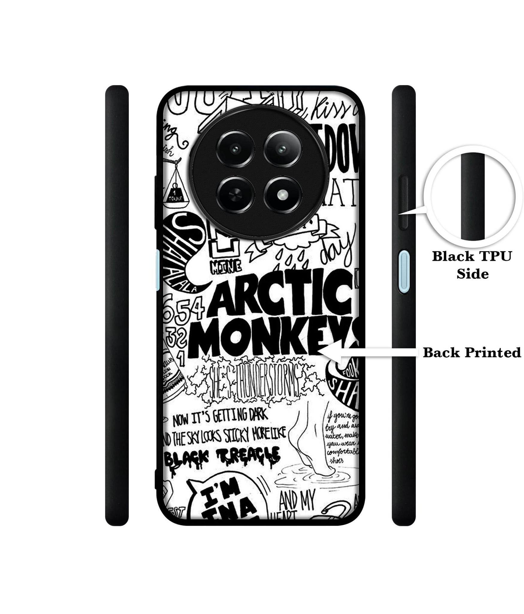 Arctic Monkeys Pattern Design Designer 2D Printed Back Case Cover for Realme 12 5G / 13 5G / 12x 5G / C65 5G / Narzo 70x 5G / N65 5G
