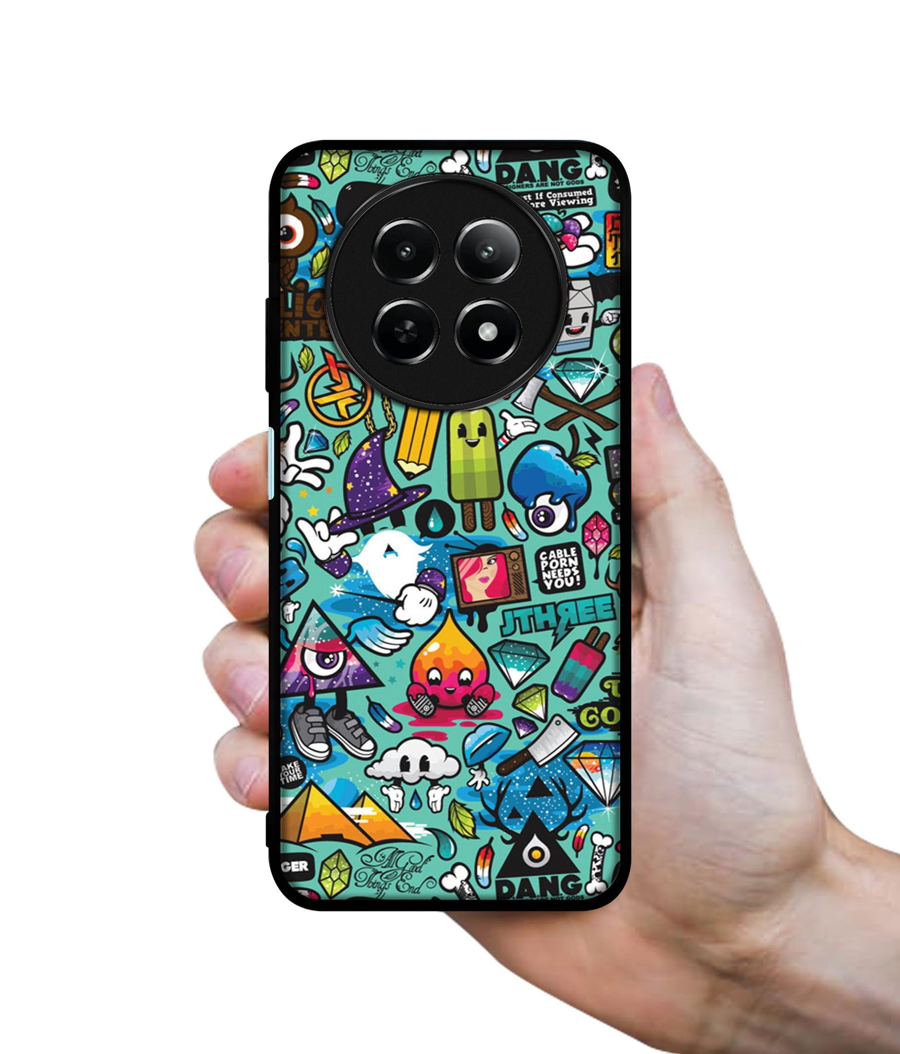 Crazy Design Designer 2D Printed Back Case Cover for Realme 12 5G / 13 5G / 12x 5G / C65 5G / Narzo 70x 5G / N65 5G