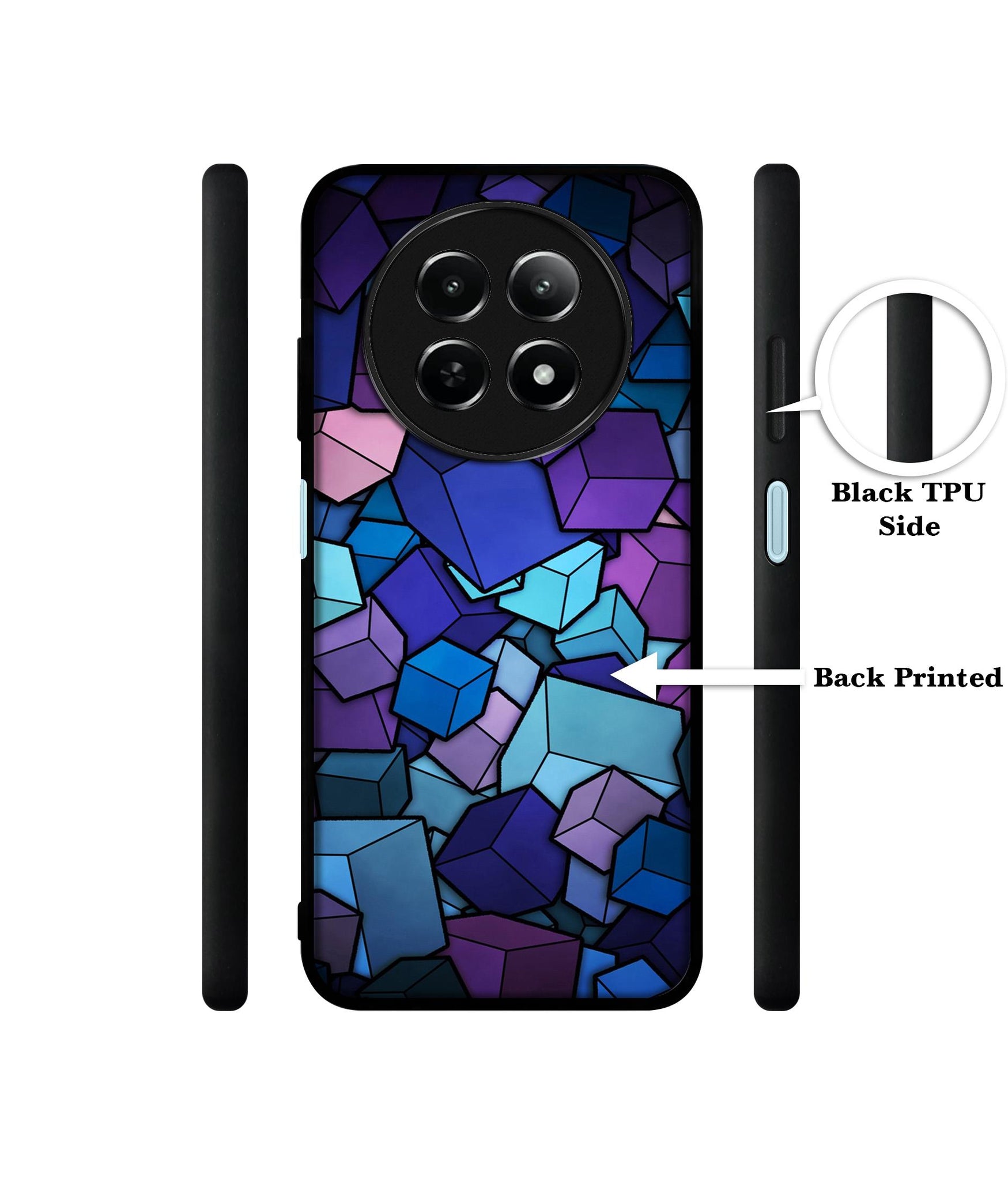 Color Box Design Designer 2D Printed Back Case Cover for Realme 12 5G / 13 5G / 12x 5G / C65 5G / Narzo 70x 5G / N65 5G