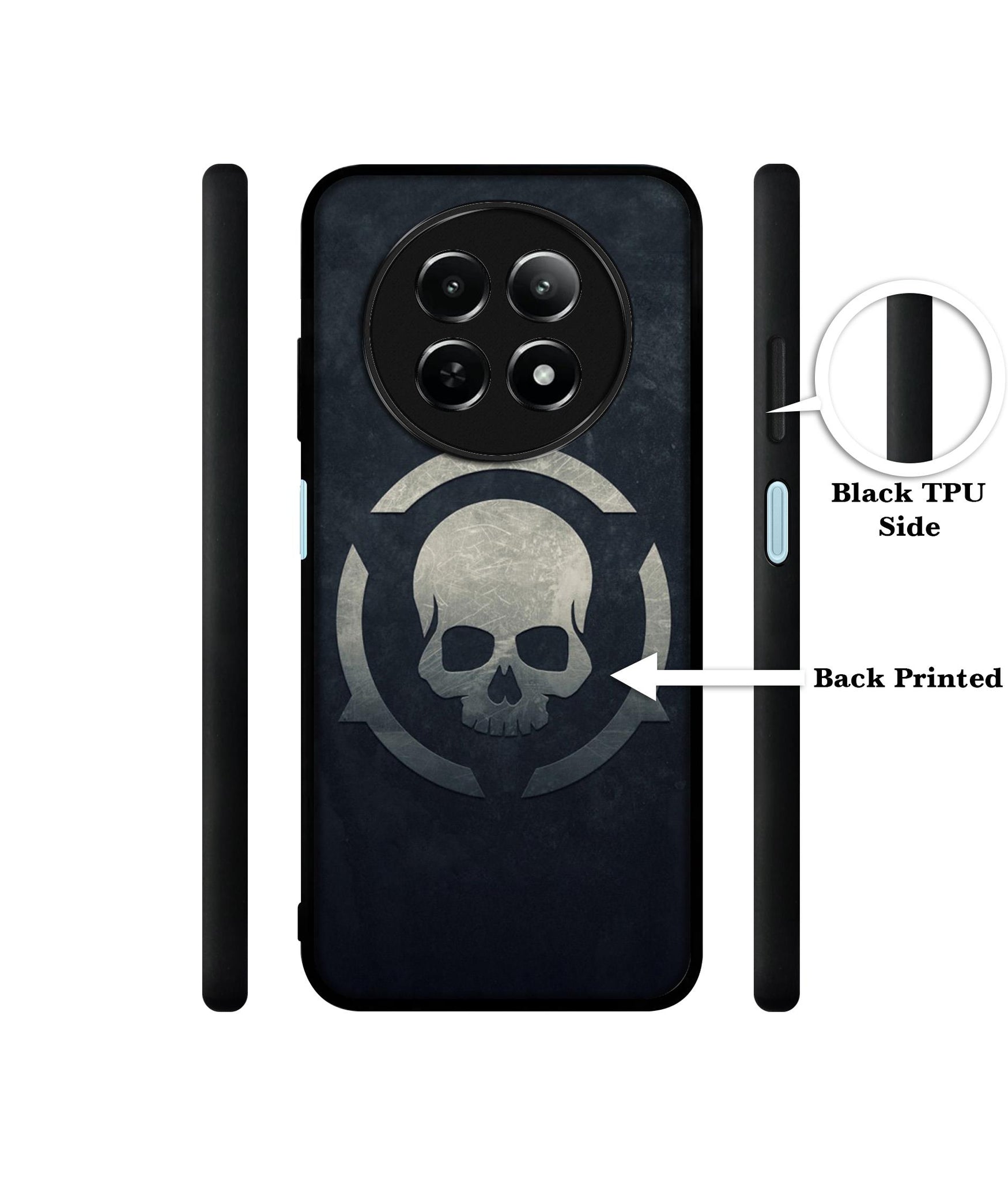 Skull Pattern Print Design Designer 2D Printed Back Case Cover for Realme 12 5G / 13 5G / 12x 5G / C65 5G / Narzo 70x 5G / N65 5G