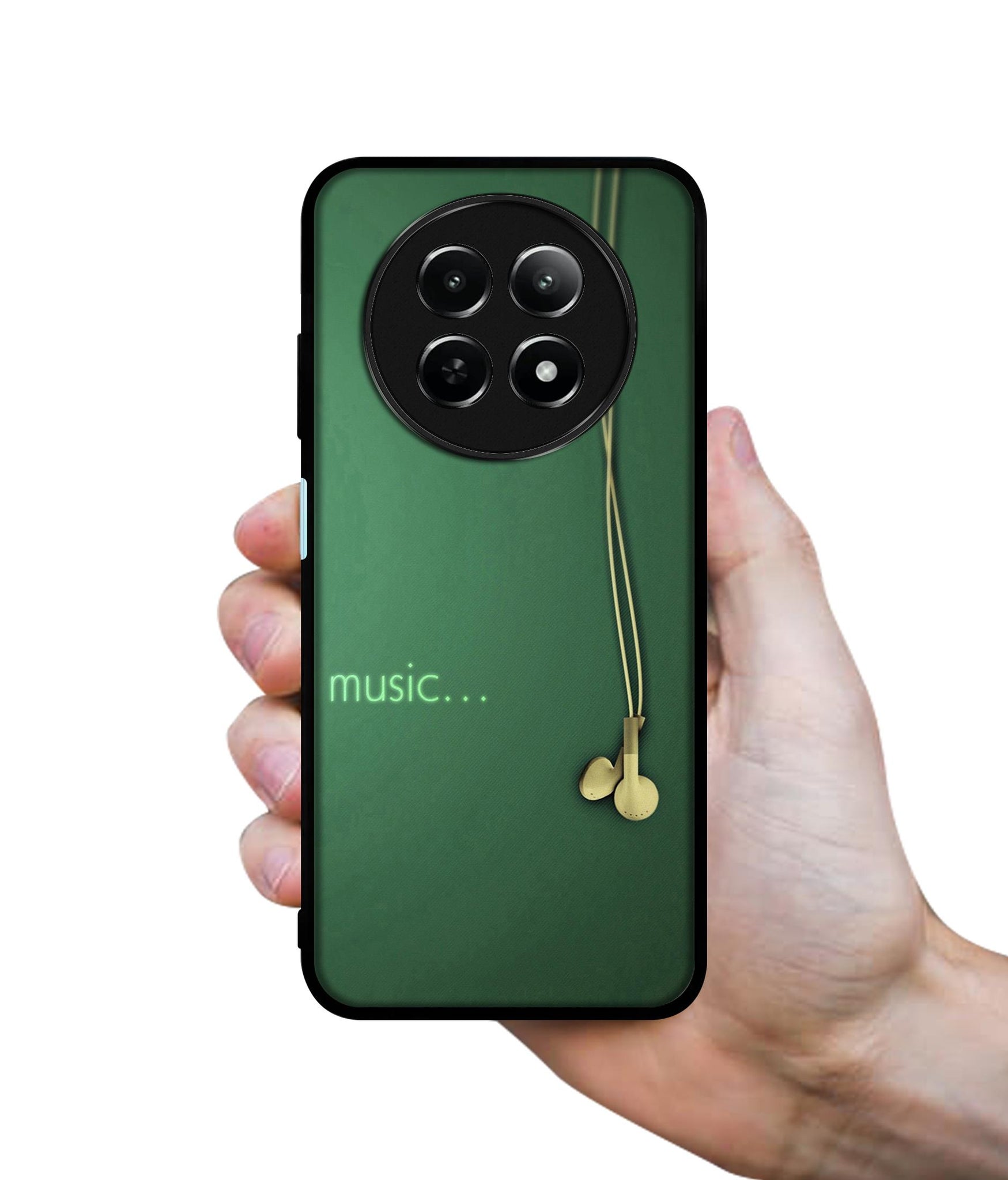 Headphone Music Design Designer 2D Printed Back Case Cover for Realme 12 5G / 13 5G / 12x 5G / C65 5G / Narzo 70x 5G / N65 5G