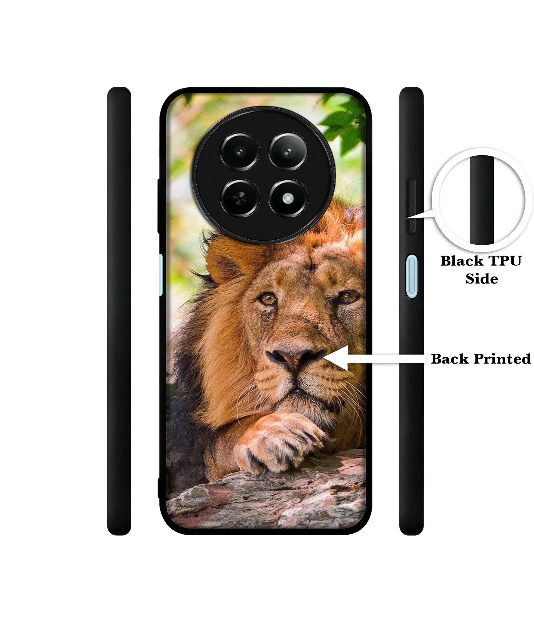 Tiger Pattern Print Design Designer 2D Printed Back Case Cover for Realme 12 5G / 13 5G / 12x 5G / C65 5G / Narzo 70x 5G / N65 5G