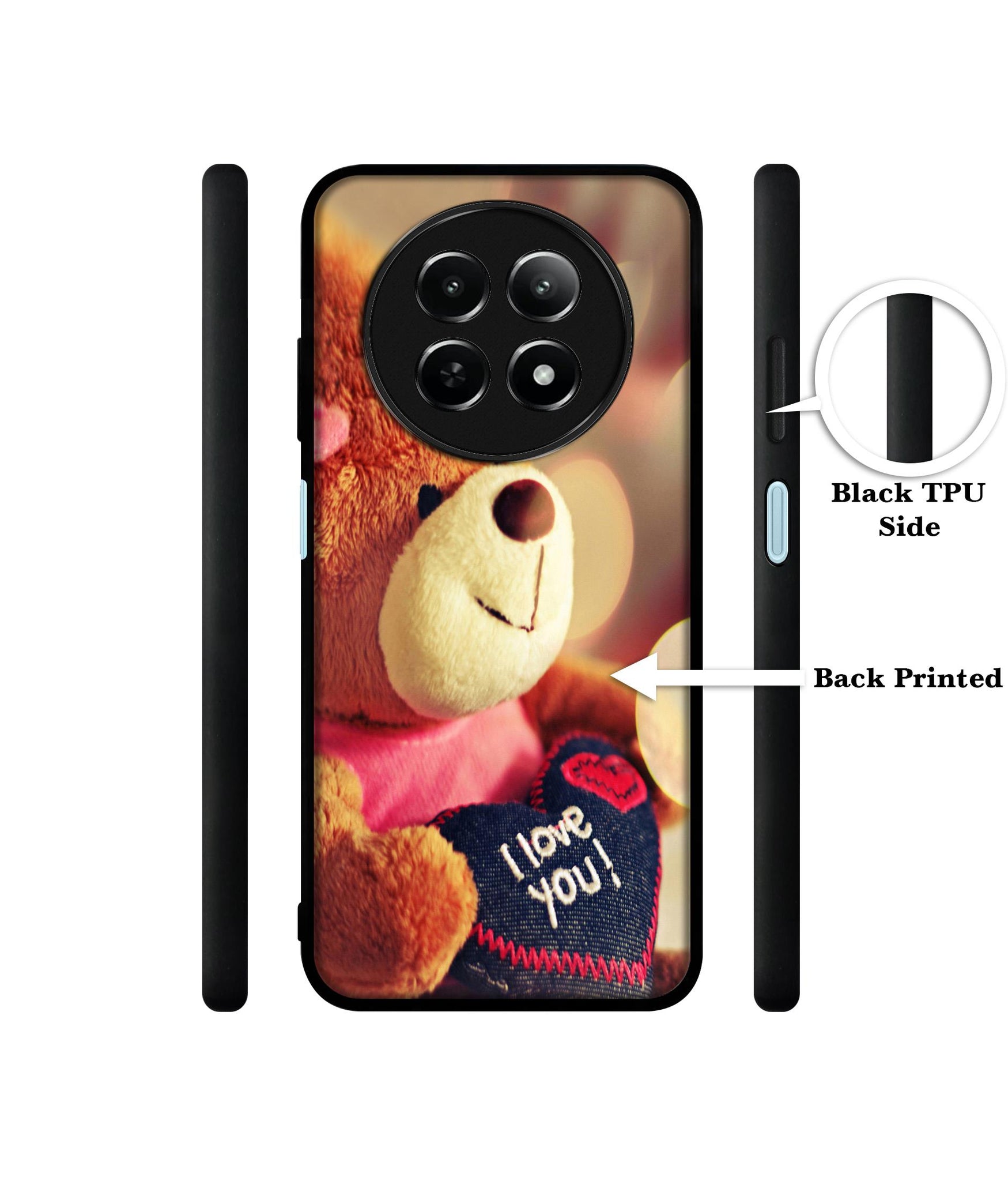 Teddy Bear Design Designer 2D Printed Back Case Cover for Realme 12 5G / 13 5G / 12x 5G / C65 5G / Narzo 70x 5G / N65 5G