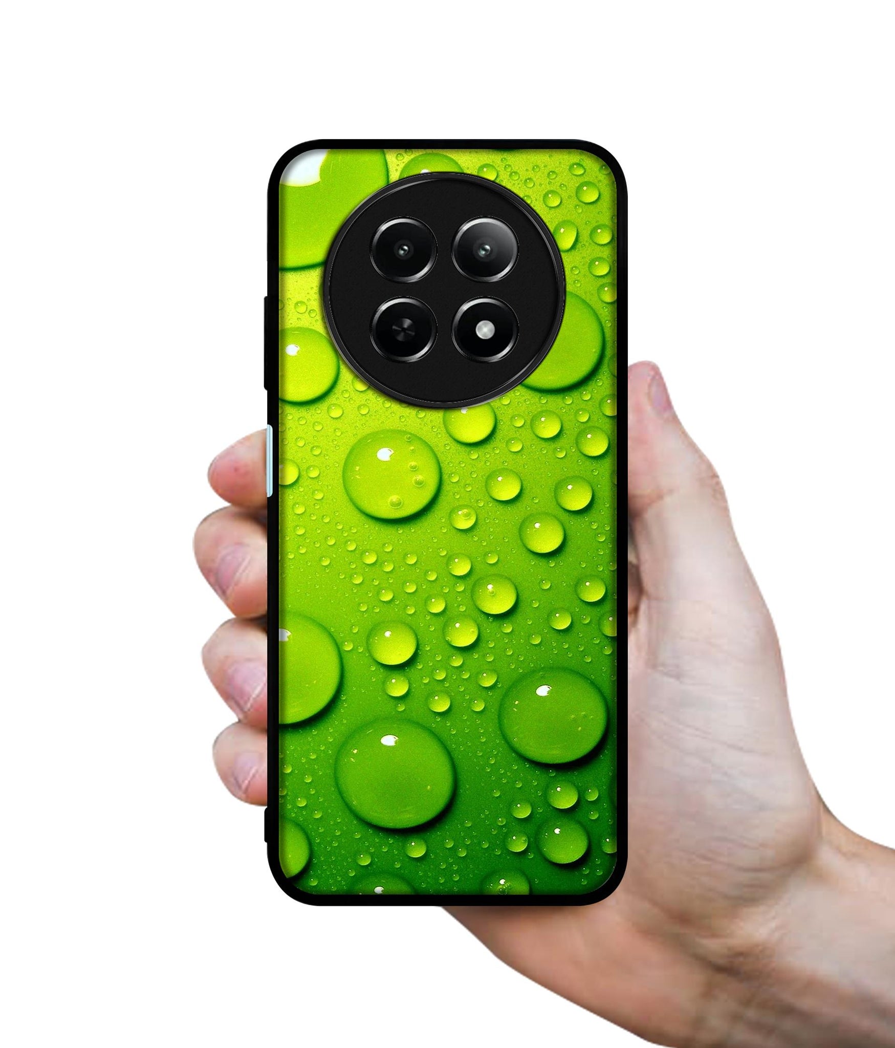 Green Bubbles Design Designer 2D Printed Back Case Cover for Realme 12 5G / 13 5G / 12x 5G / C65 5G / Narzo 70x 5G / N65 5G