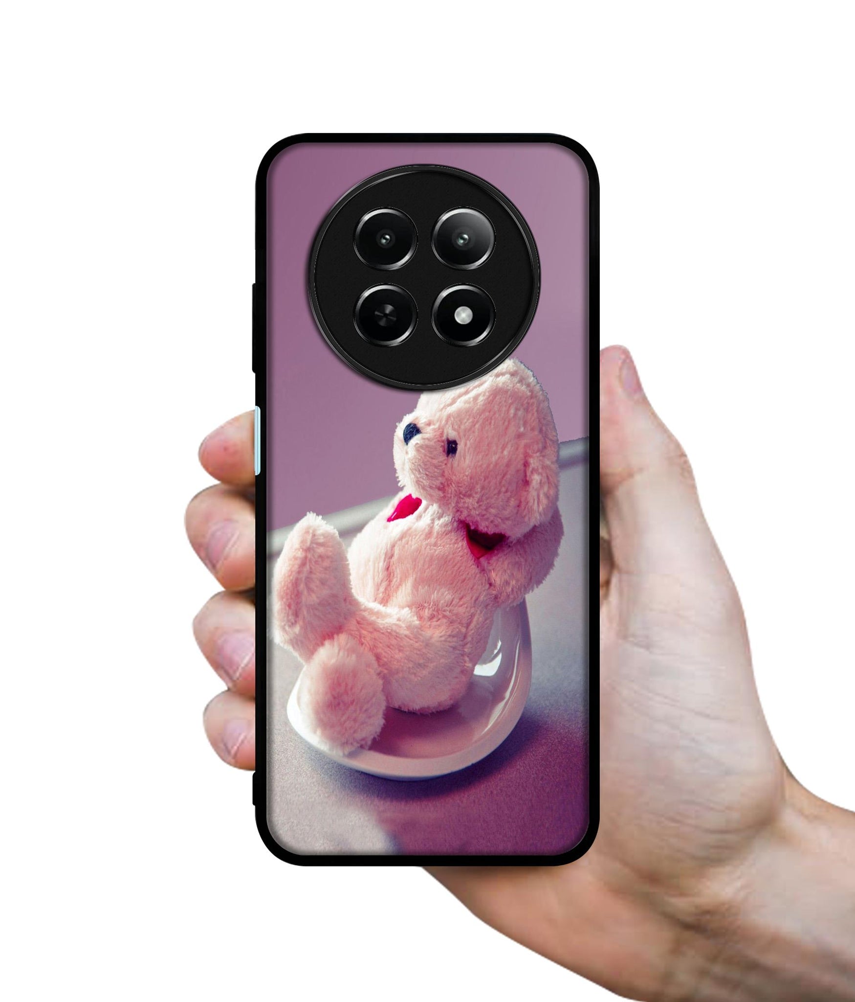 Cute Teddy Bear Design Designer 2D Printed Back Case Cover for Realme 12 5G / 13 5G / 12x 5G / C65 5G / Narzo 70x 5G / N65 5G