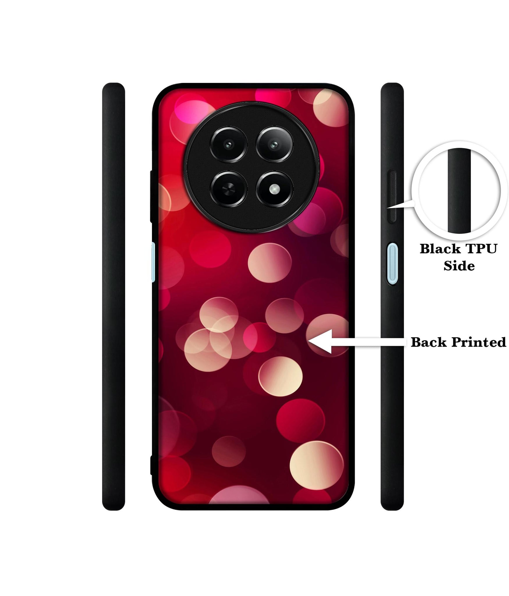 3D Circles Design Designer 2D Printed Back Case Cover for Realme 12 5G / 13 5G / 12x 5G / C65 5G / Narzo 70x 5G / N65 5G