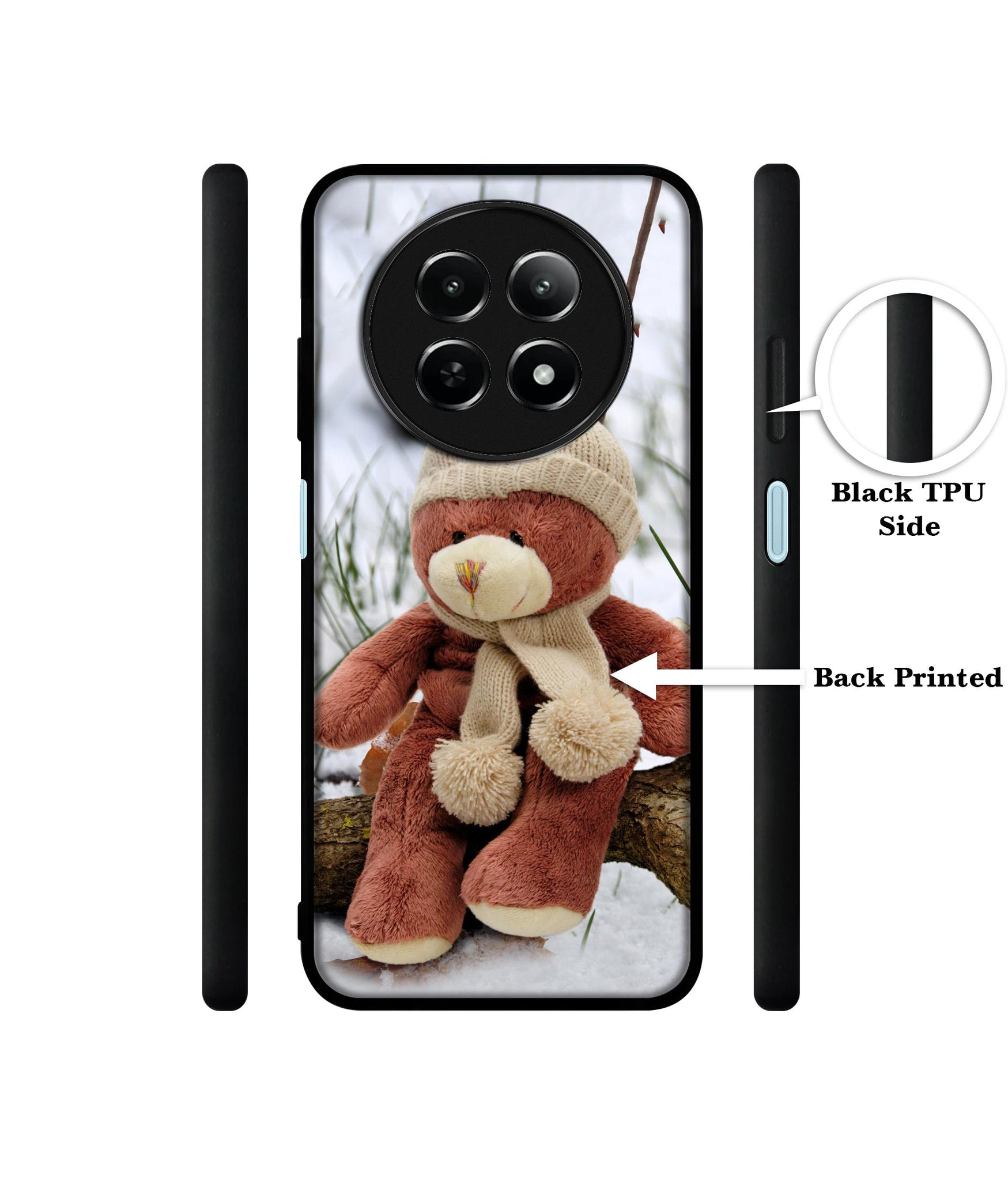 Woolen Bear Design Designer 2D Printed Back Case Cover for Realme 12 5G / 13 5G / 12x 5G / C65 5G / Narzo 70x 5G / N65 5G