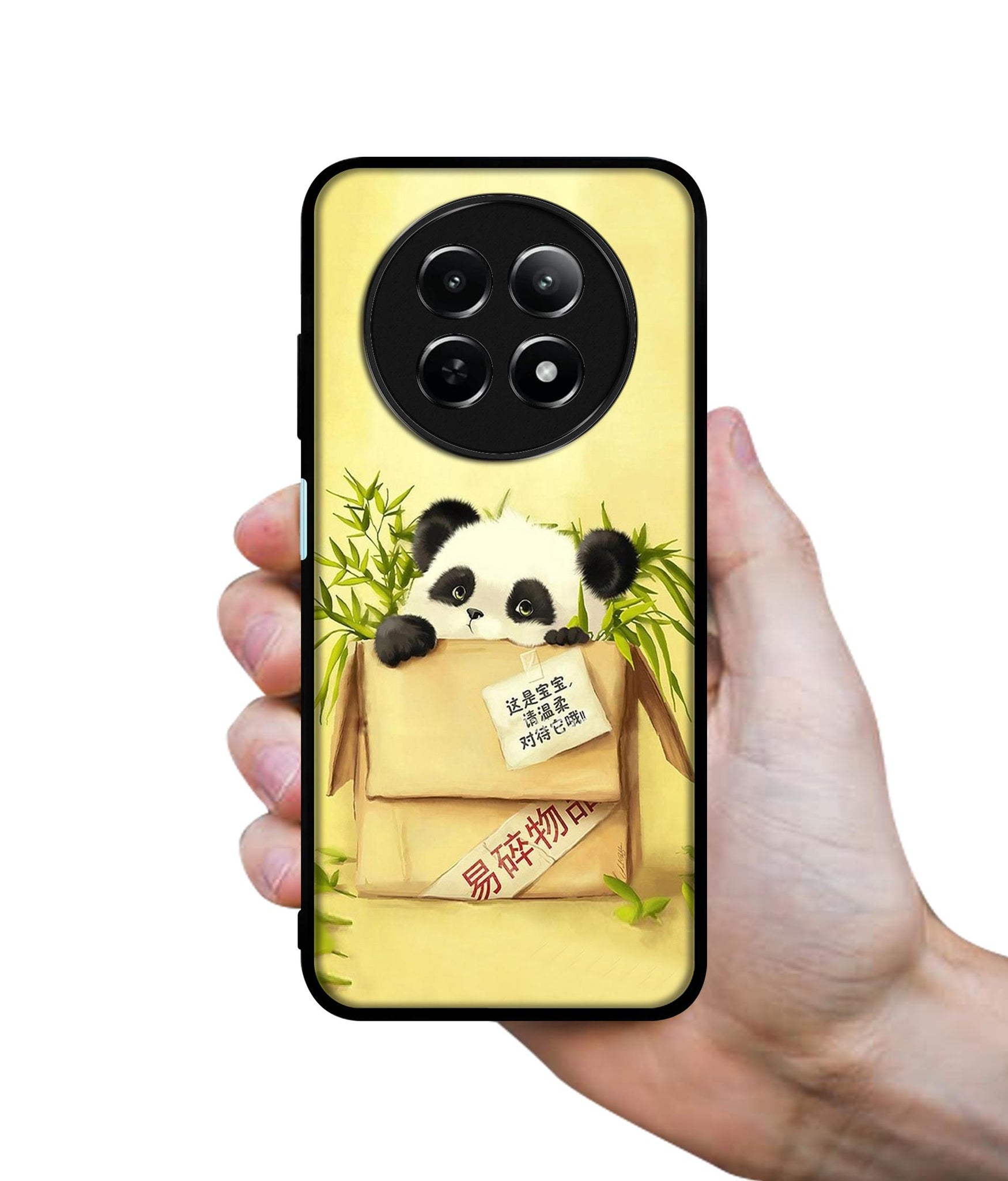 Panda In Box Design Designer 2D Printed Back Case Cover for Realme 12 5G / 13 5G / 12x 5G / C65 5G / Narzo 70x 5G / N65 5G
