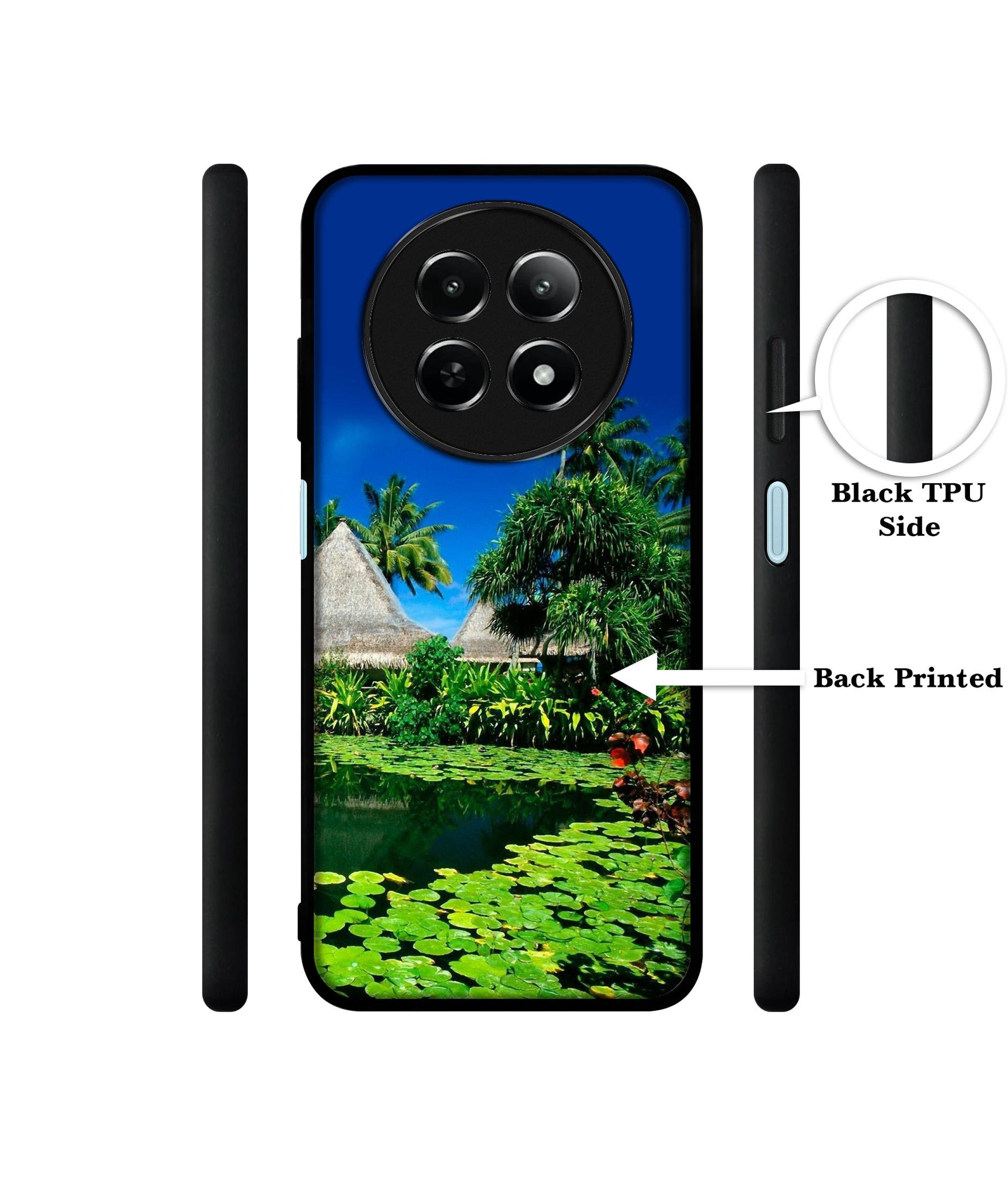 Tropics Water Design Designer 2D Printed Back Case Cover for Realme 12 5G / 13 5G / 12x 5G / C65 5G / Narzo 70x 5G / N65 5G