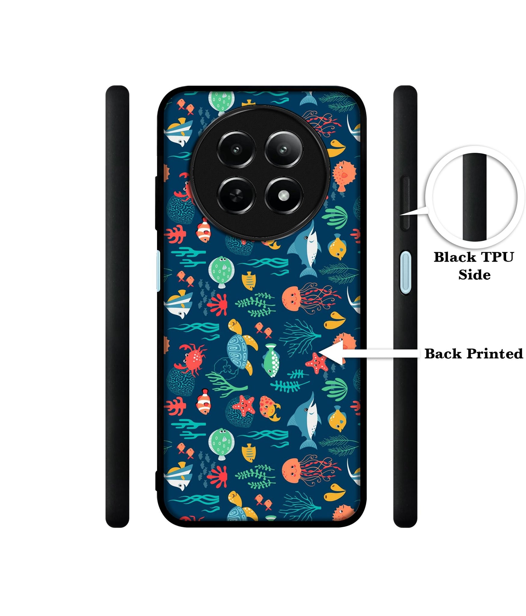 Aquarium Texture Design Designer 2D Printed Back Case Cover for Realme 12 5G / 13 5G / 12x 5G / C65 5G / Narzo 70x 5G / N65 5G