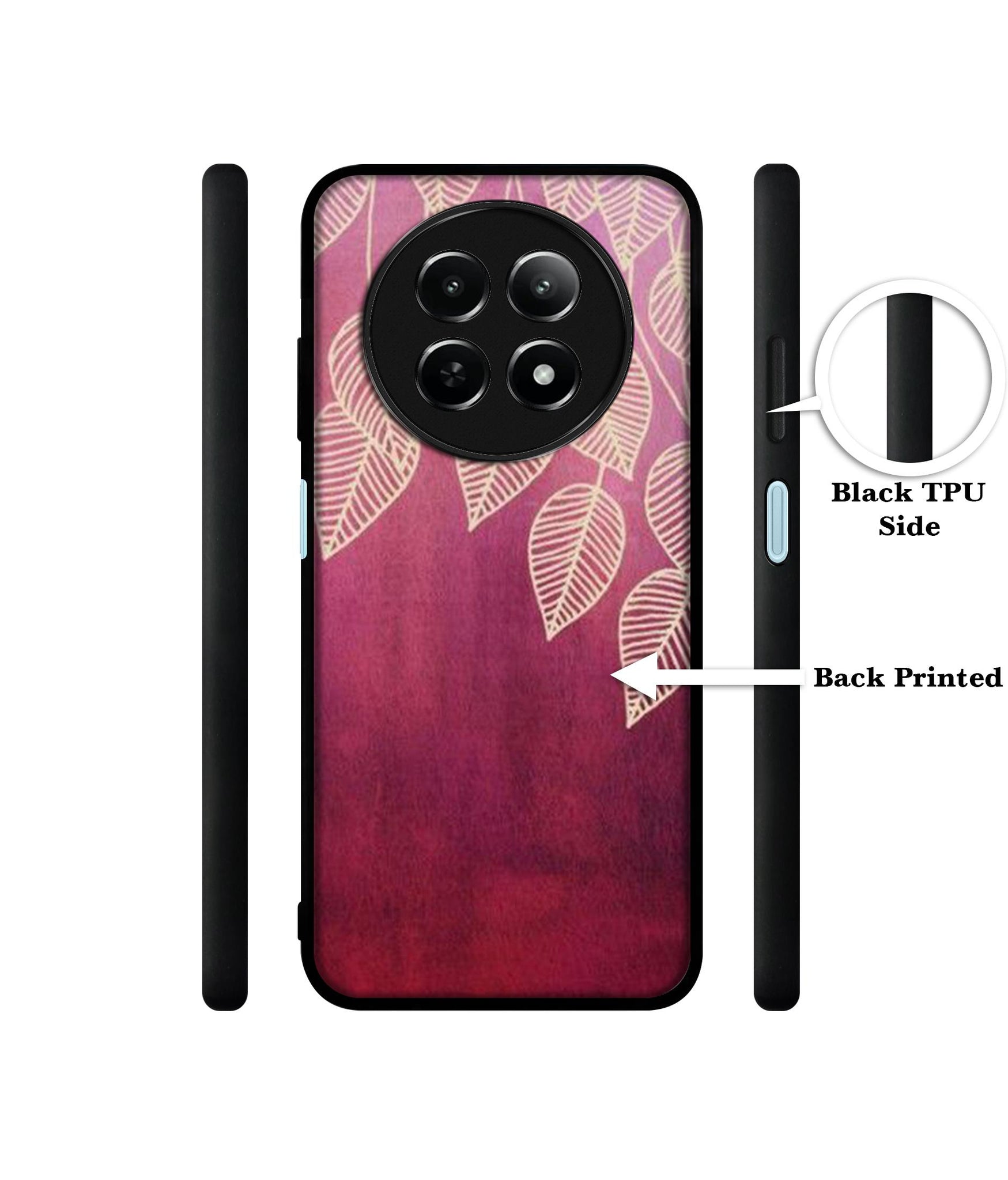 Leaf Pattern Design Designer 2D Printed Back Case Cover for Realme 12 5G / 13 5G / 12x 5G / C65 5G / Narzo 70x 5G / N65 5G
