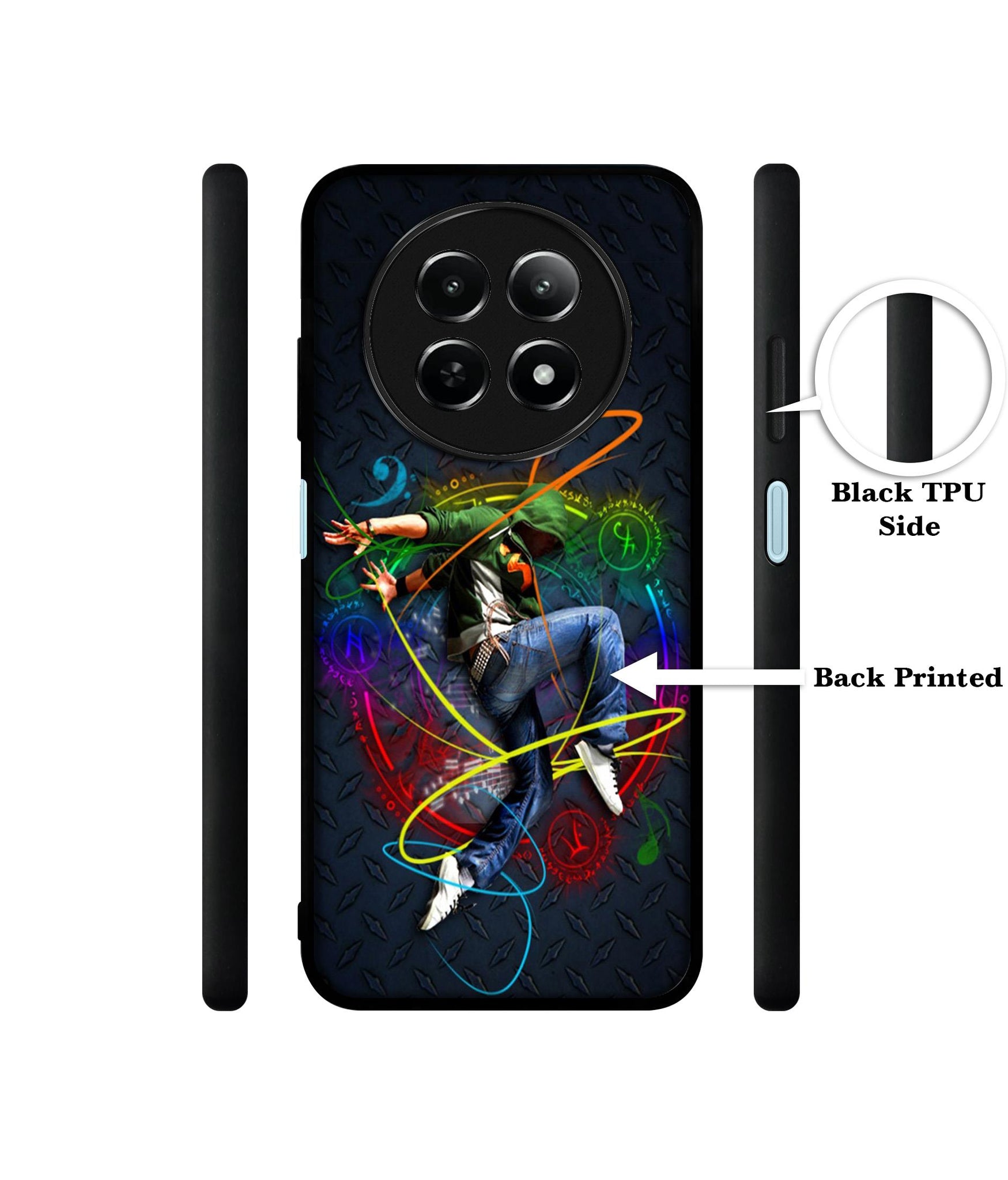 Boy With Music Design Designer 2D Printed Back Case Cover for Realme 12 5G / 13 5G / 12x 5G / C65 5G / Narzo 70x 5G / N65 5G