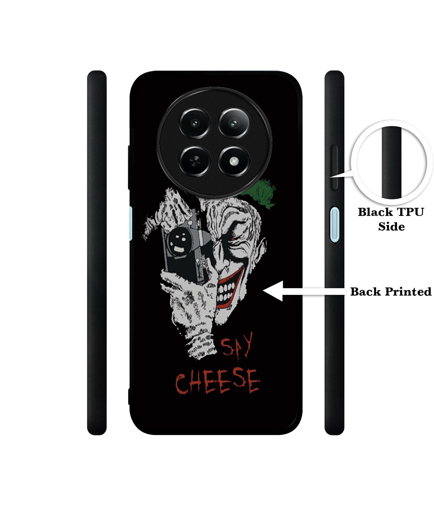 Joker Say Cheese Design Designer 2D Printed Back Case Cover for Realme 12 5G / 13 5G / 12x 5G / C65 5G / Narzo 70x 5G / N65 5G