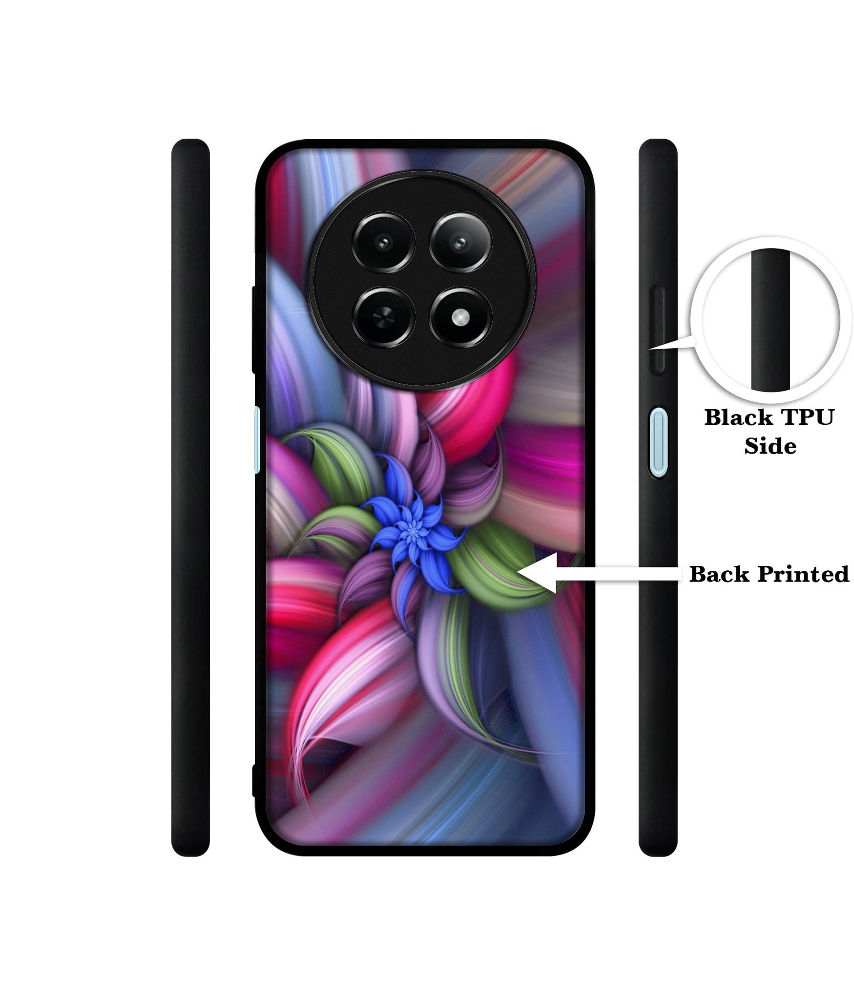Colorful Flower Design Designer 2D Printed Back Case Cover for Realme 12 5G / 13 5G / 12x 5G / C65 5G / Narzo 70x 5G / N65 5G