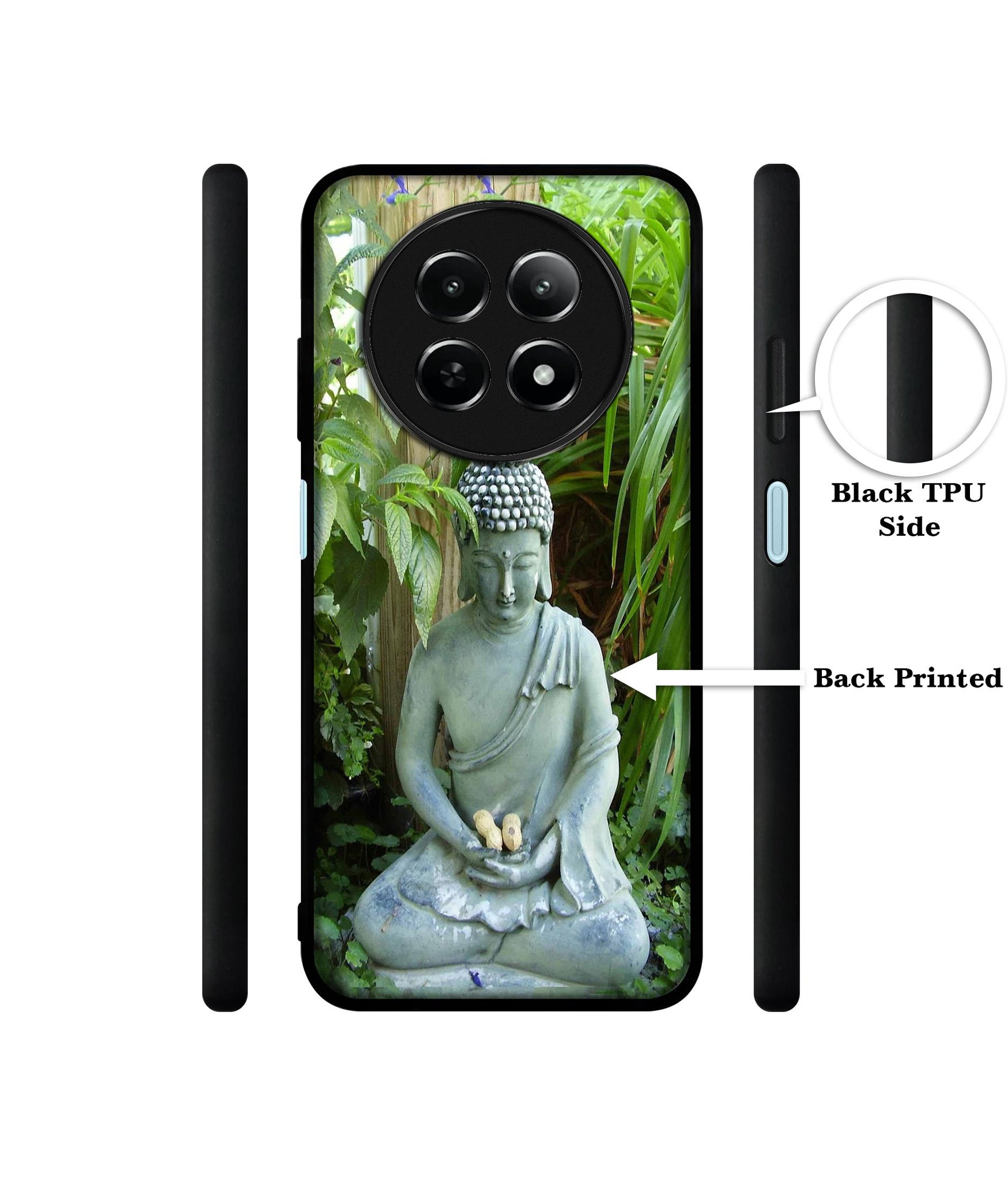 Buddhism Design Designer 2D Printed Back Case Cover for Realme 12 5G / 13 5G / 12x 5G / C65 5G / Narzo 70x 5G / N65 5G