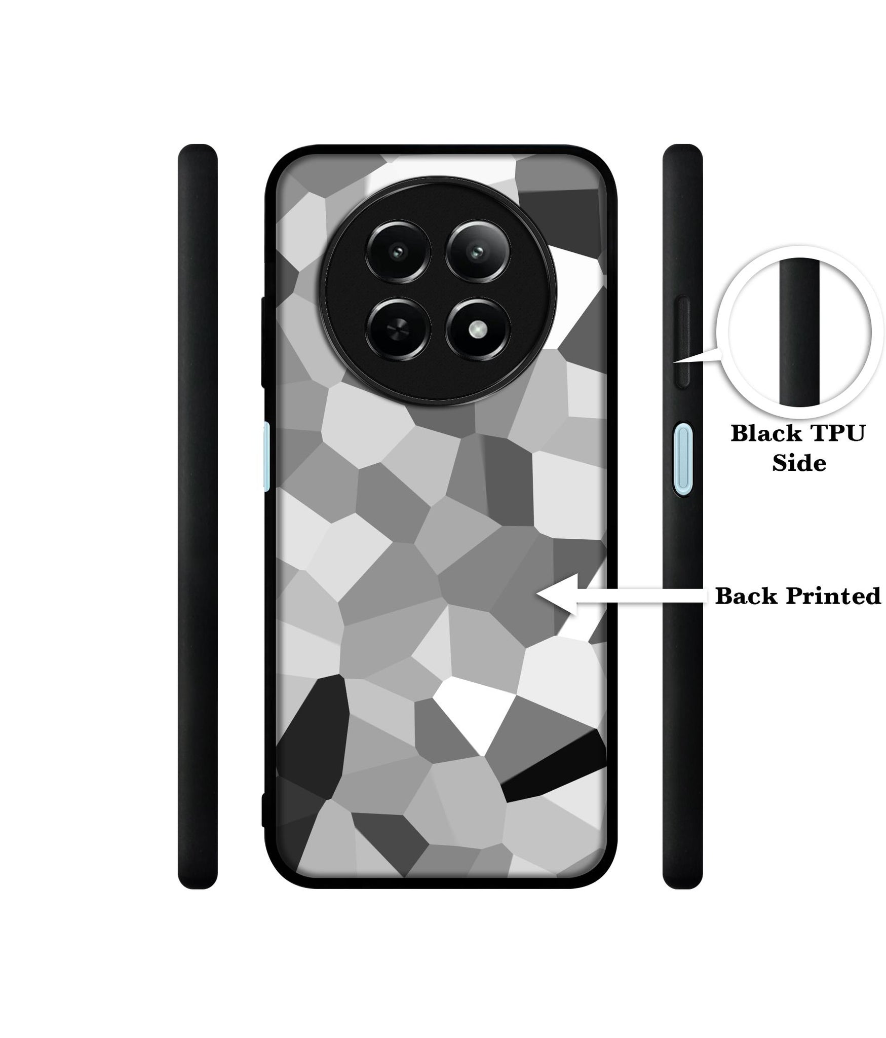 Black & White Mathematical Shape Design Designer 2D Printed Back Case Cover for Realme 12 5G / 13 5G / 12x 5G / C65 5G / Narzo 70x 5G / N65 5G