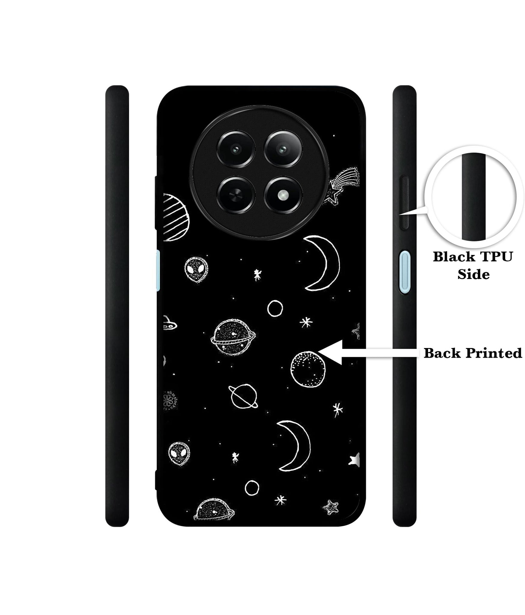 Space Stars Universe Design Designer 2D Printed Back Case Cover for Realme 12 5G / 13 5G / 12x 5G / C65 5G / Narzo 70x 5G / N65 5G