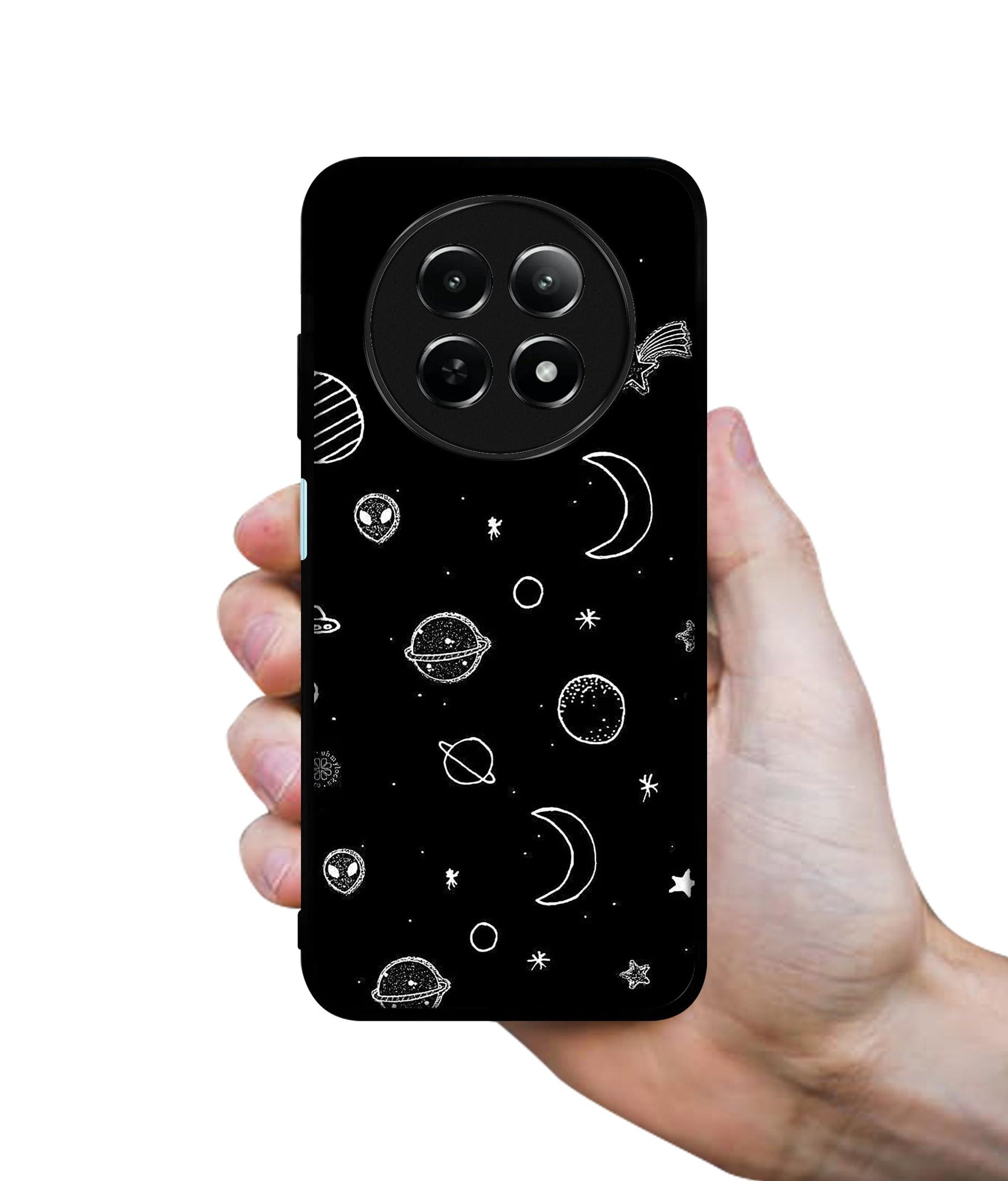 Space Stars Universe Design Designer 2D Printed Back Case Cover for Realme 12 5G / 13 5G / 12x 5G / C65 5G / Narzo 70x 5G / N65 5G