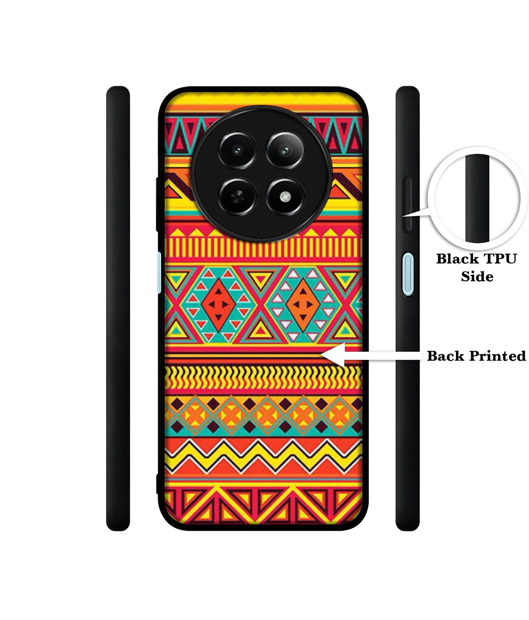 Artistic Rangoli Design Designer 2D Printed Back Case Cover for Realme 12 5G / 13 5G / 12x 5G / C65 5G / Narzo 70x 5G / N65 5G
