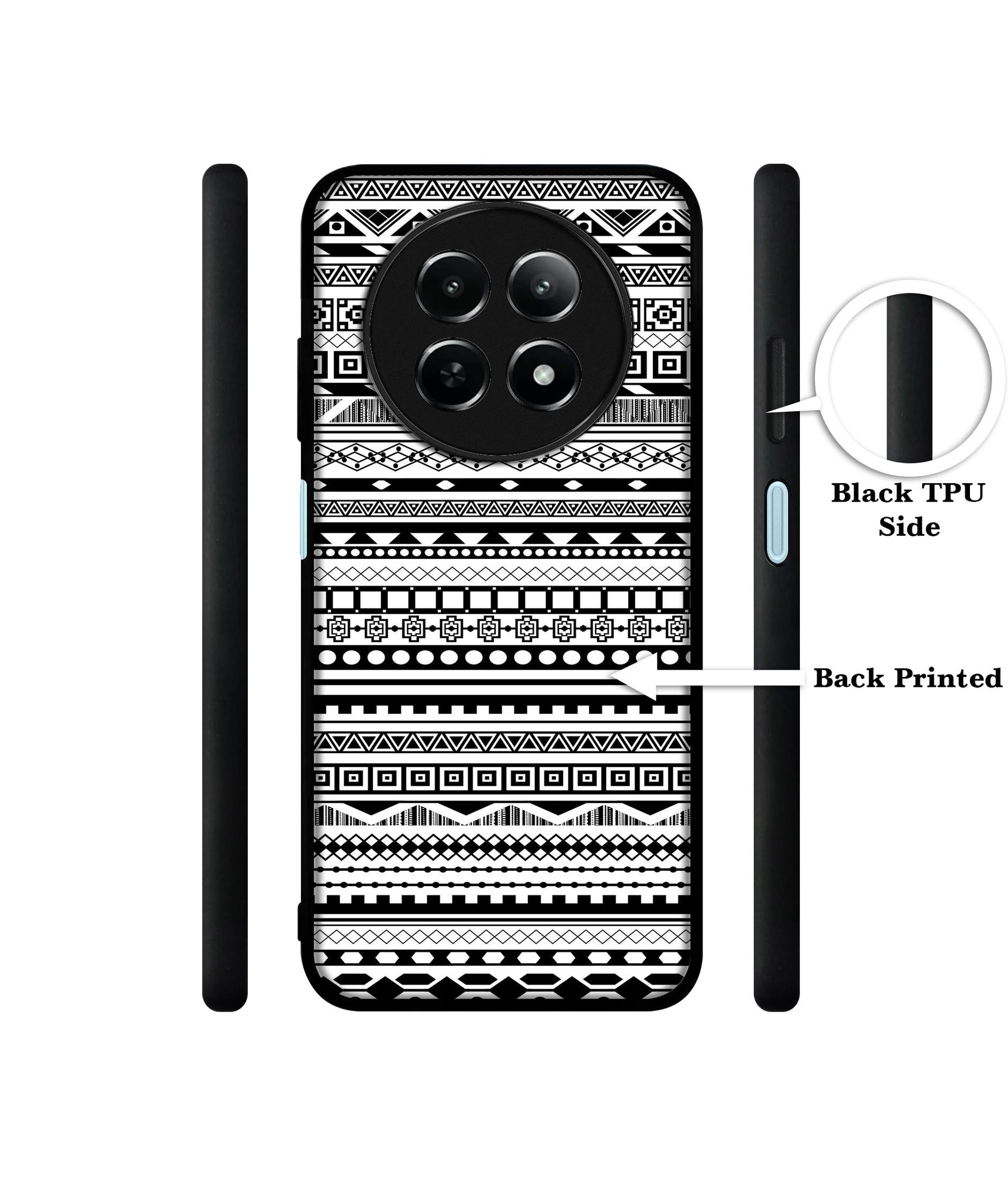 Black & White Patterns Design Designer 2D Printed Back Case Cover for Realme 12 5G / 13 5G / 12x 5G / C65 5G / Narzo 70x 5G / N65 5G